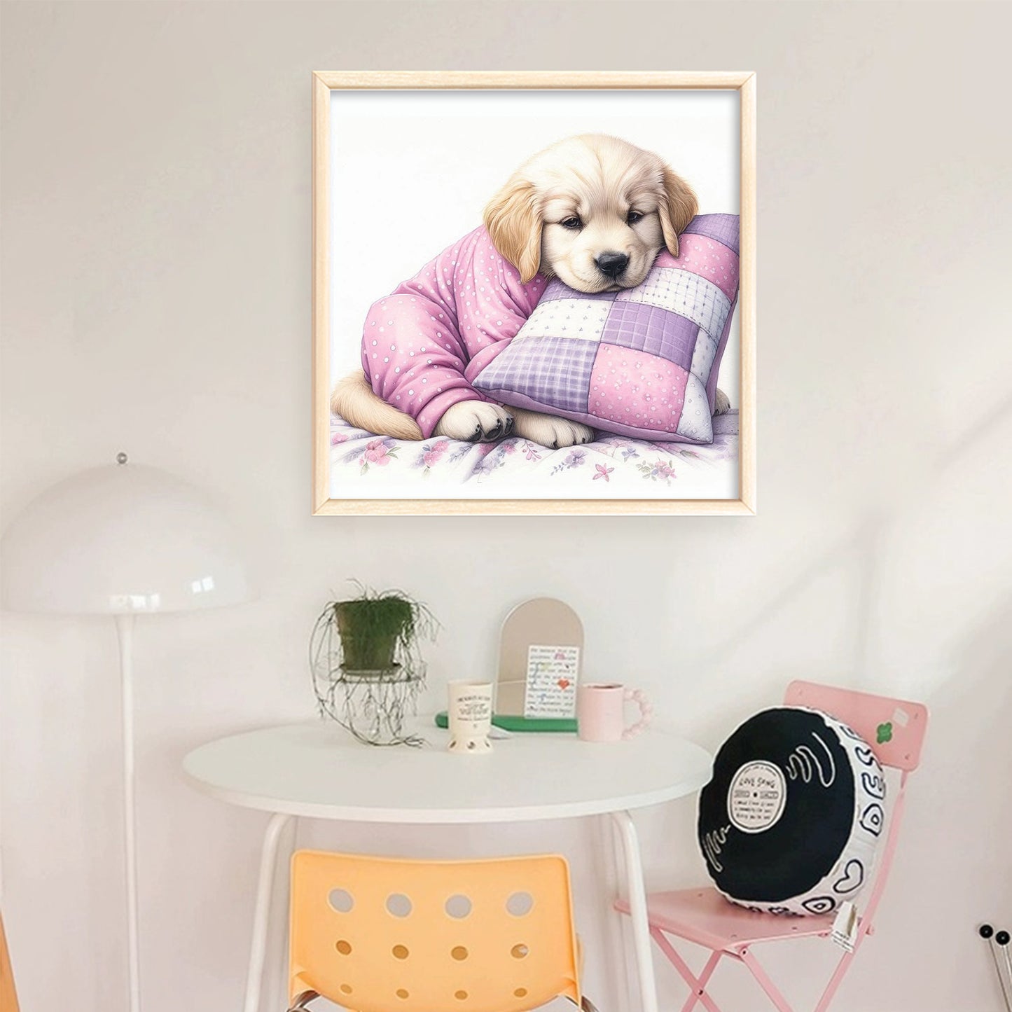 Golden Retriever-Dog - Full 11CT Stamped Cross Stitch 40x40CM - Yishu