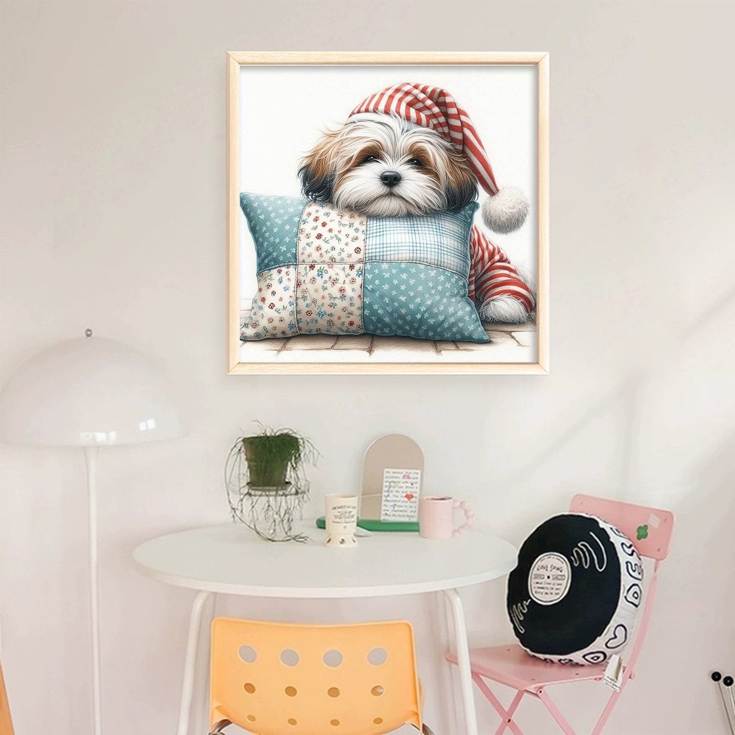 Shih Tzu-Dog - Full 11CT Stamped Cross Stitch 40x40CM - Yishu