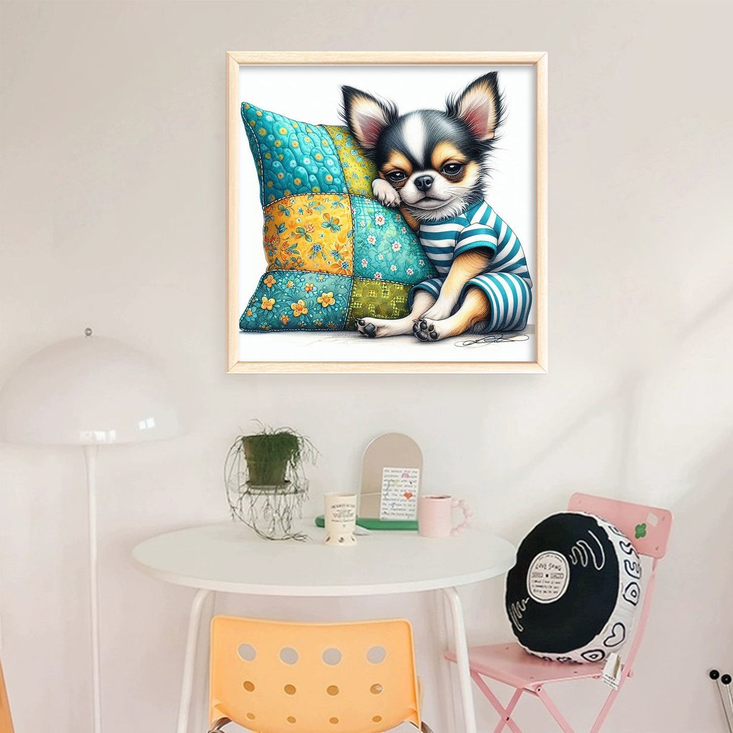 Chihuahua-Dog - Full 11CT Stamped Cross Stitch 40x40CM - Yishu