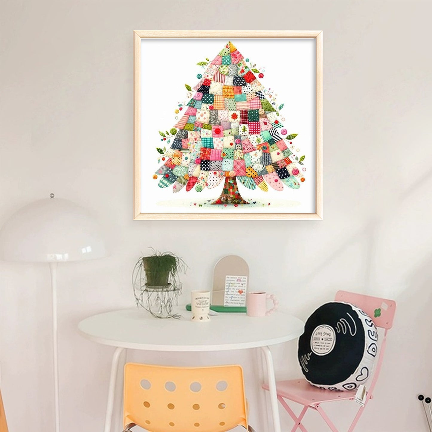 Patchwork Christmas Tree - Full 11CT Stamped Cross Stitch 40x40CM - Yishu