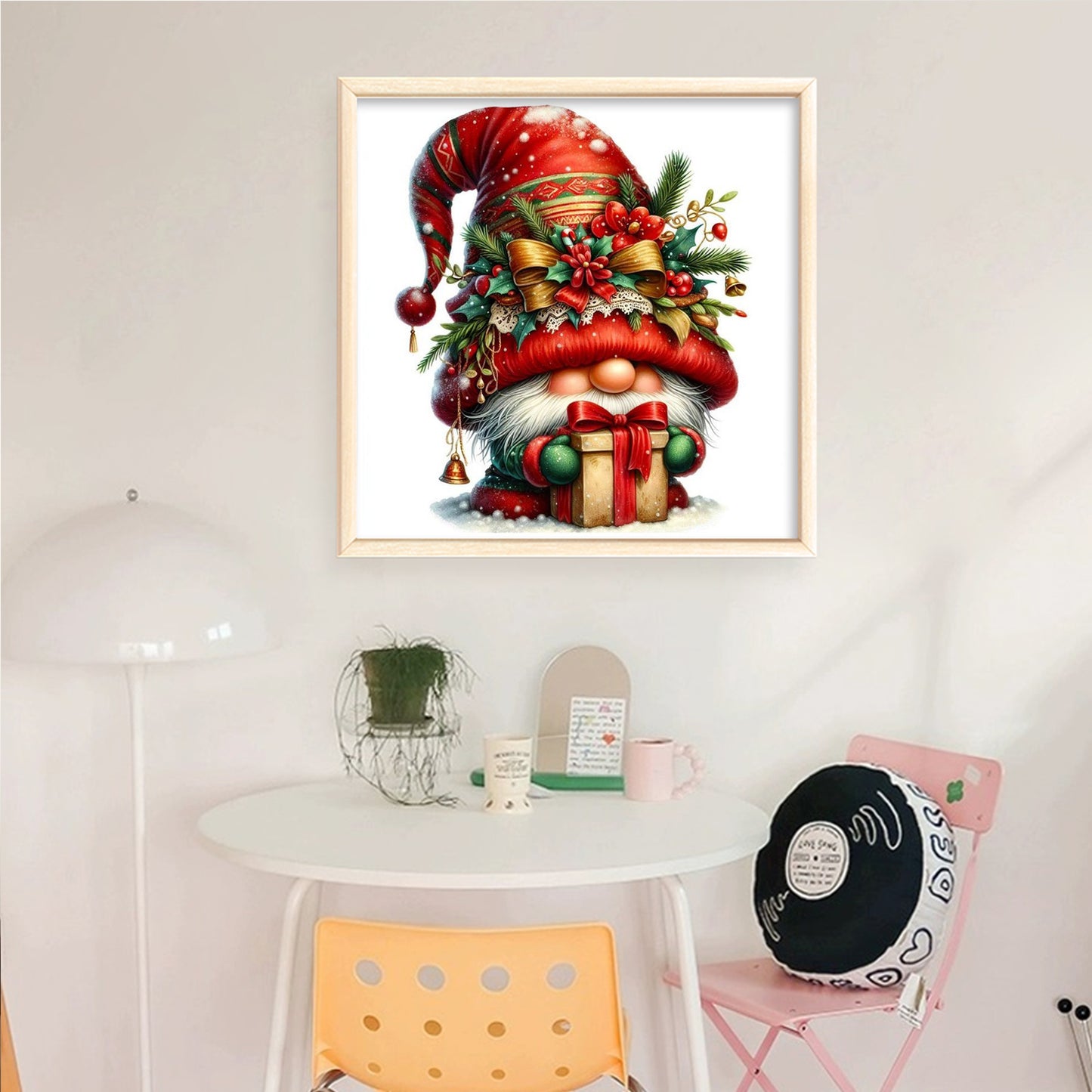 Christmas Gnome - Full 11CT Counted Cross Stitch 40x40CM - Huacan