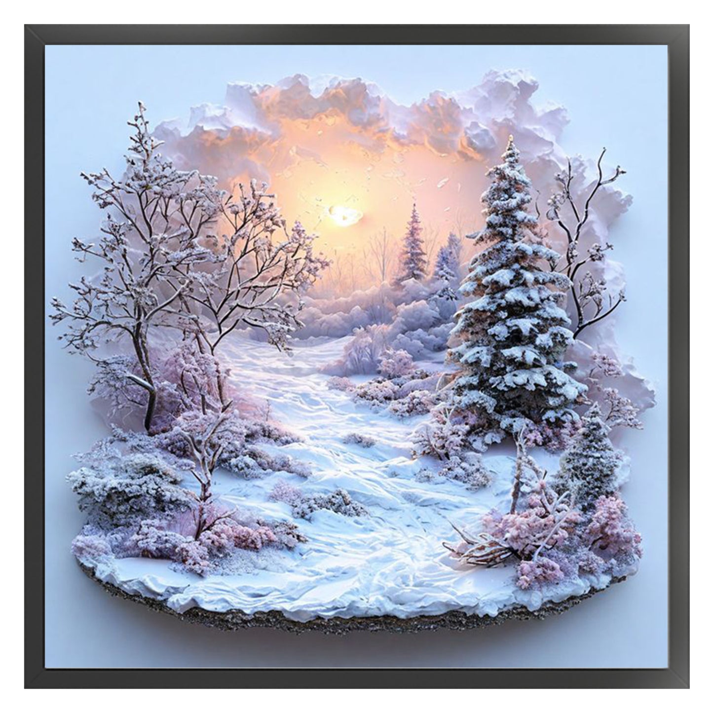 Winter Scenery - Full 11CT Counted Cross Stitch 50x50CM - Huacan