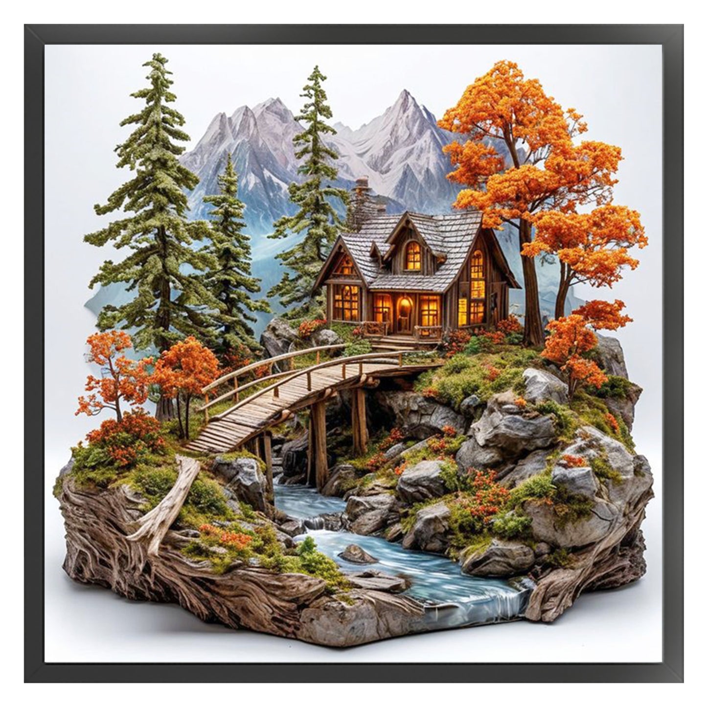 Autumn Scenery - Full 11CT Counted Cross Stitch 50x50CM - Huacan
