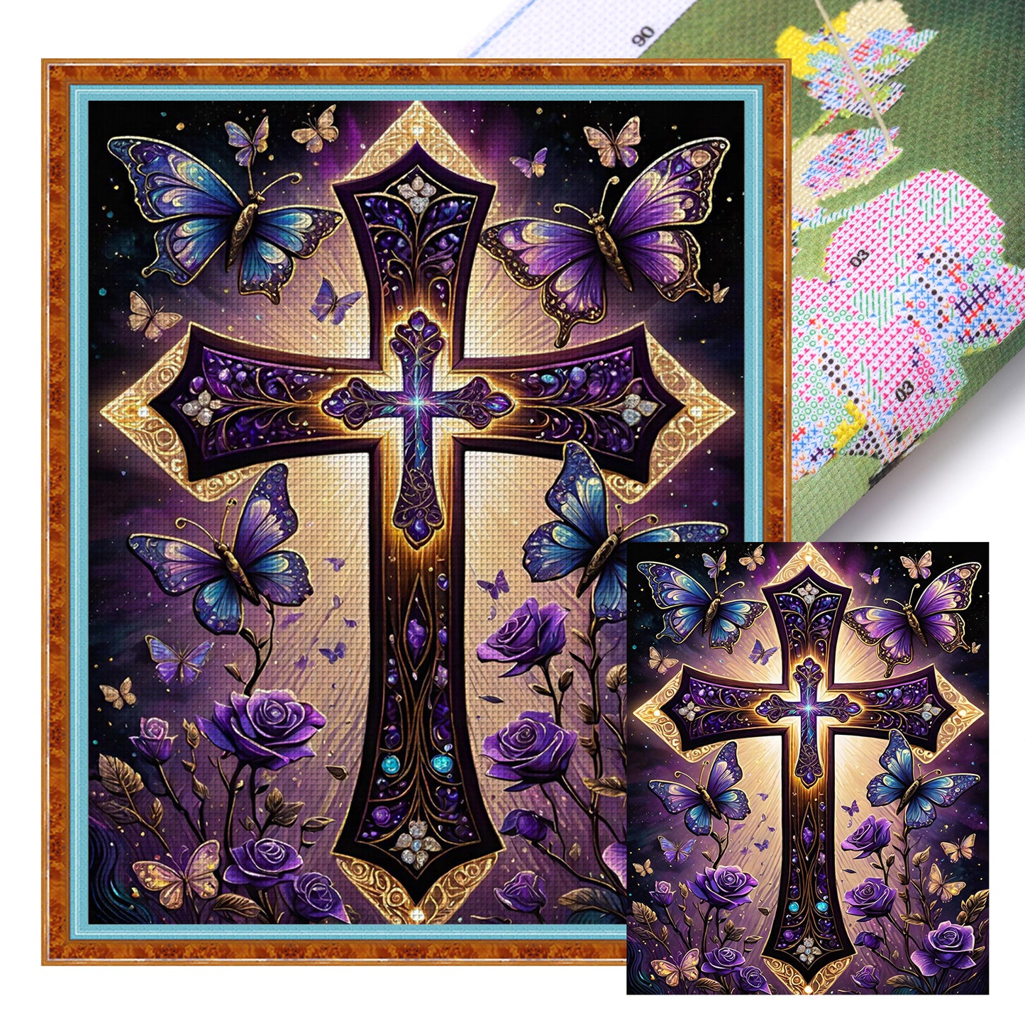 Cross - Full 11CT Stamped Cross Stitch 40x50CM - Huacan