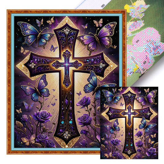 Cross - Full 11CT Stamped Cross Stitch 40x50CM - Huacan