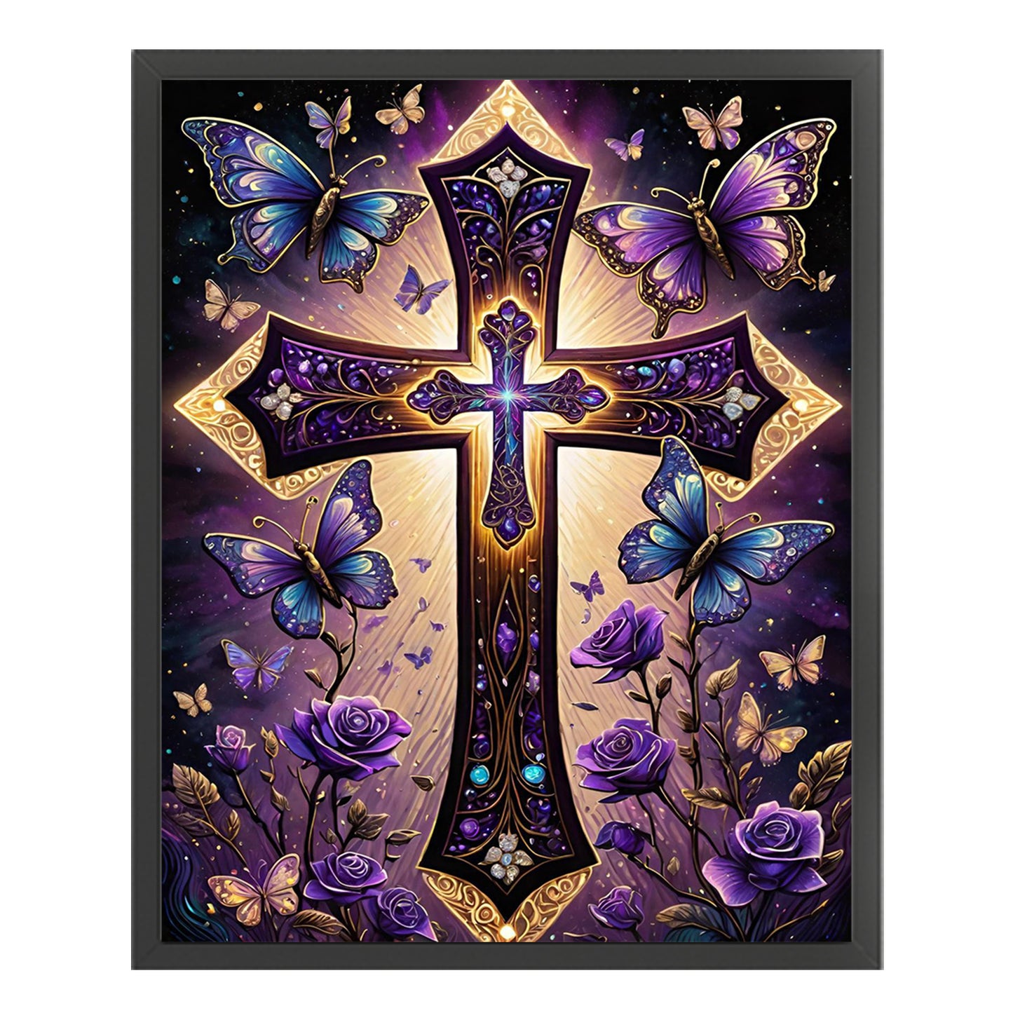 Cross - Full 11CT Stamped Cross Stitch 40x50CM - Huacan