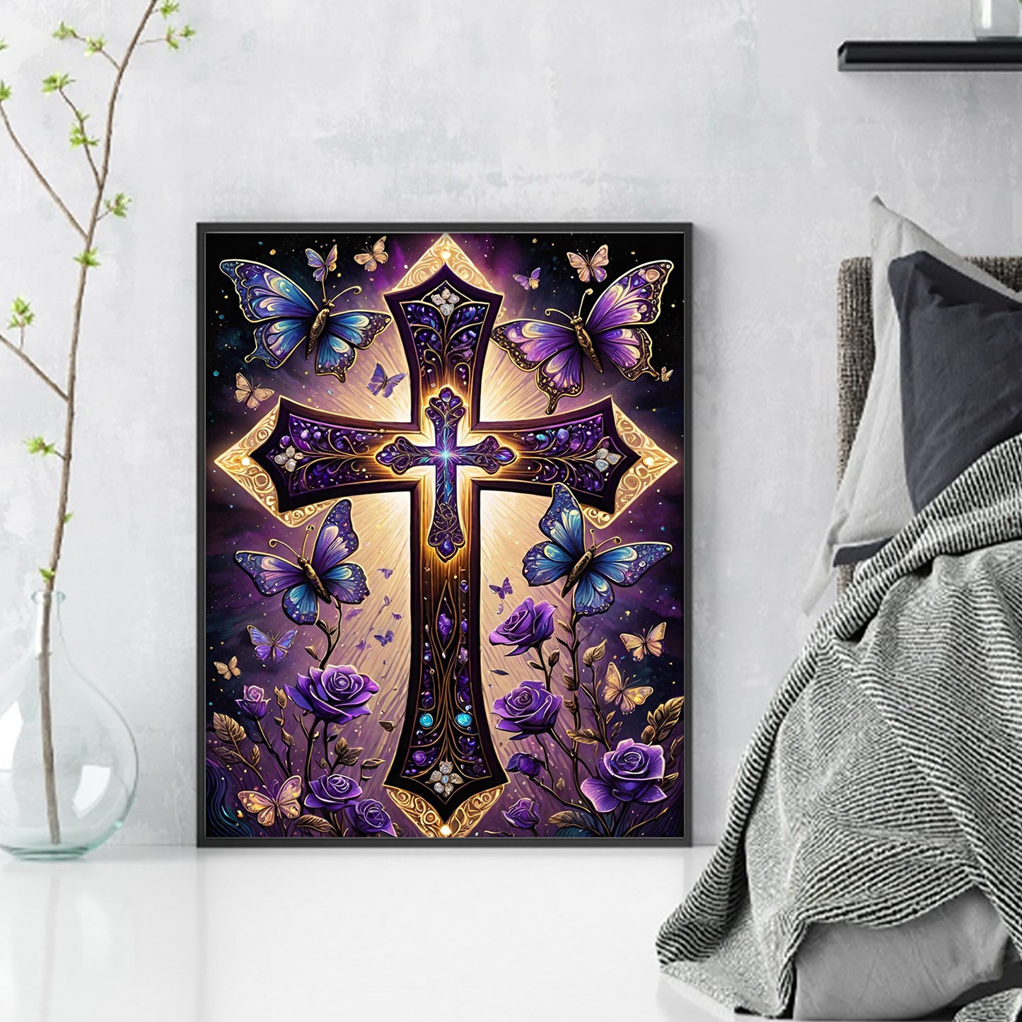 Cross - Full 11CT Stamped Cross Stitch 40x50CM - Huacan
