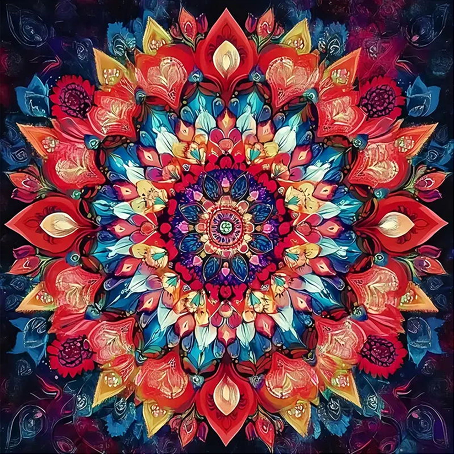 Datura - Full 11CT Stamped Cross Stitch 40x40CM - Huacan
