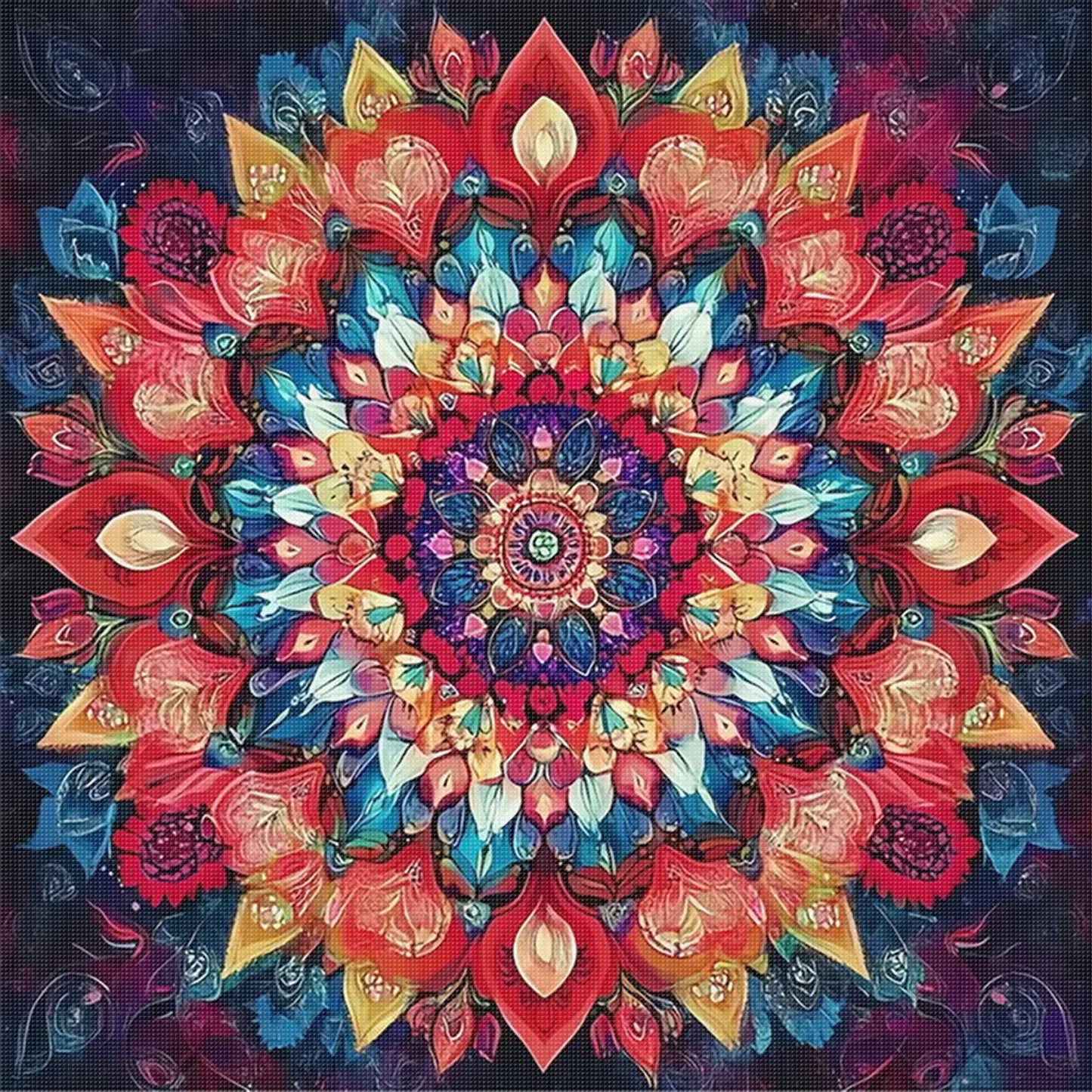 Datura - Full 11CT Stamped Cross Stitch 40x40CM - Huacan