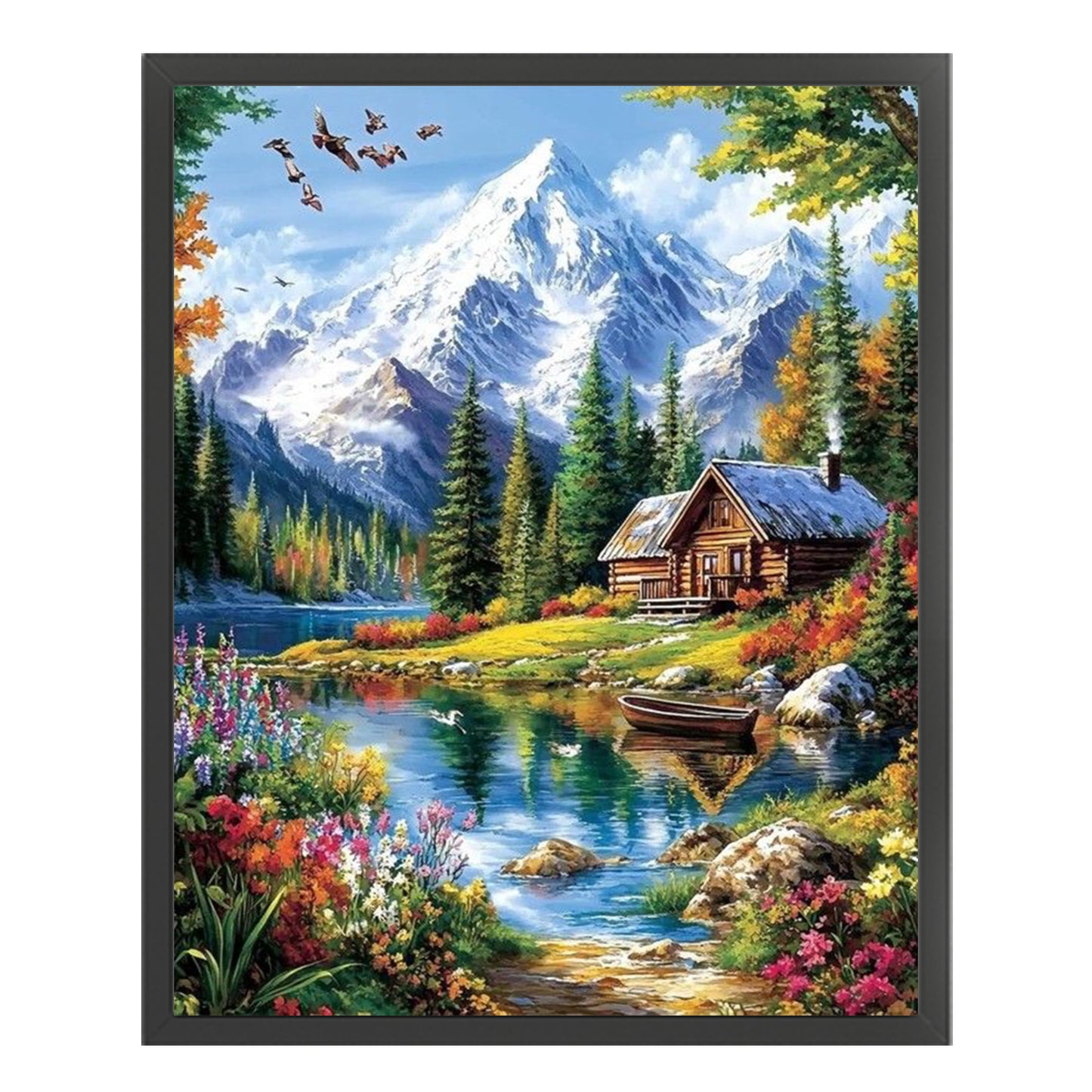 Summer Scenery - Full 11CT Stamped Cross Stitch 40x50CM - Huacan