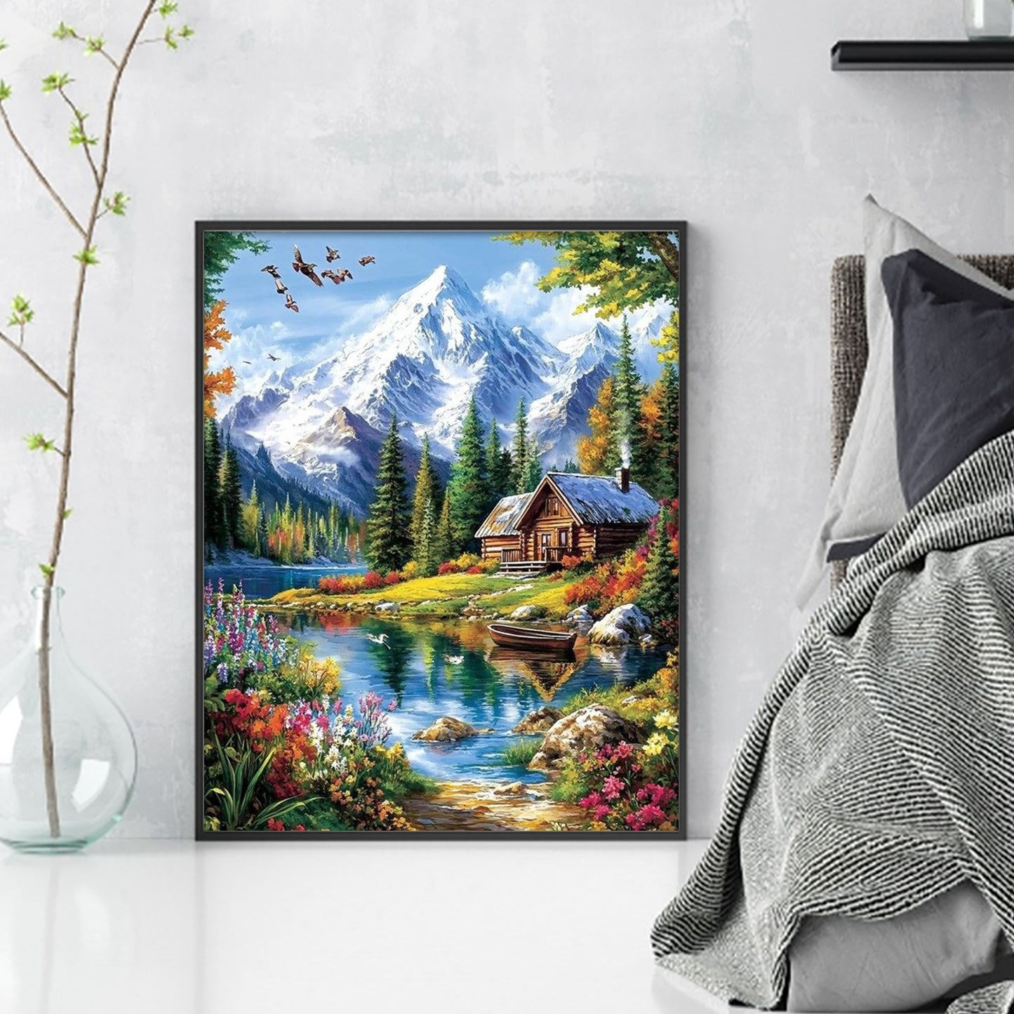 Summer Scenery - Full 11CT Stamped Cross Stitch 40x50CM - Huacan