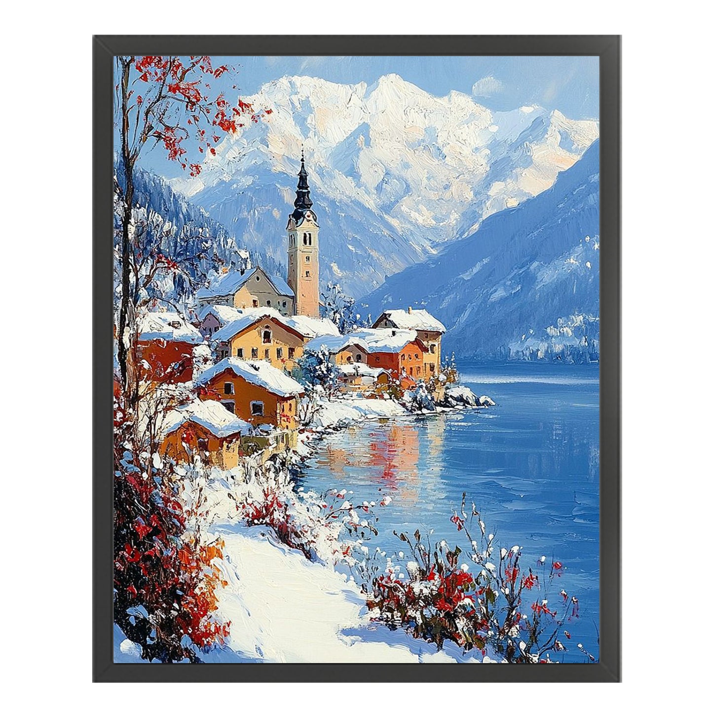 Winter Scenery - Full 11CT Stamped Cross Stitch 40x50CM - Huacan