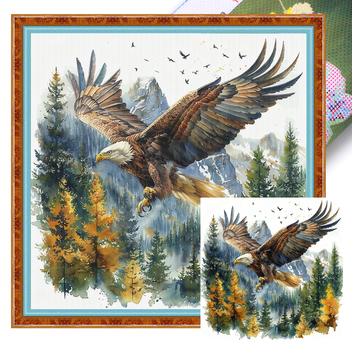 Animal - Full 11CT Stamped Cross Stitch 45x45CM - Huacan