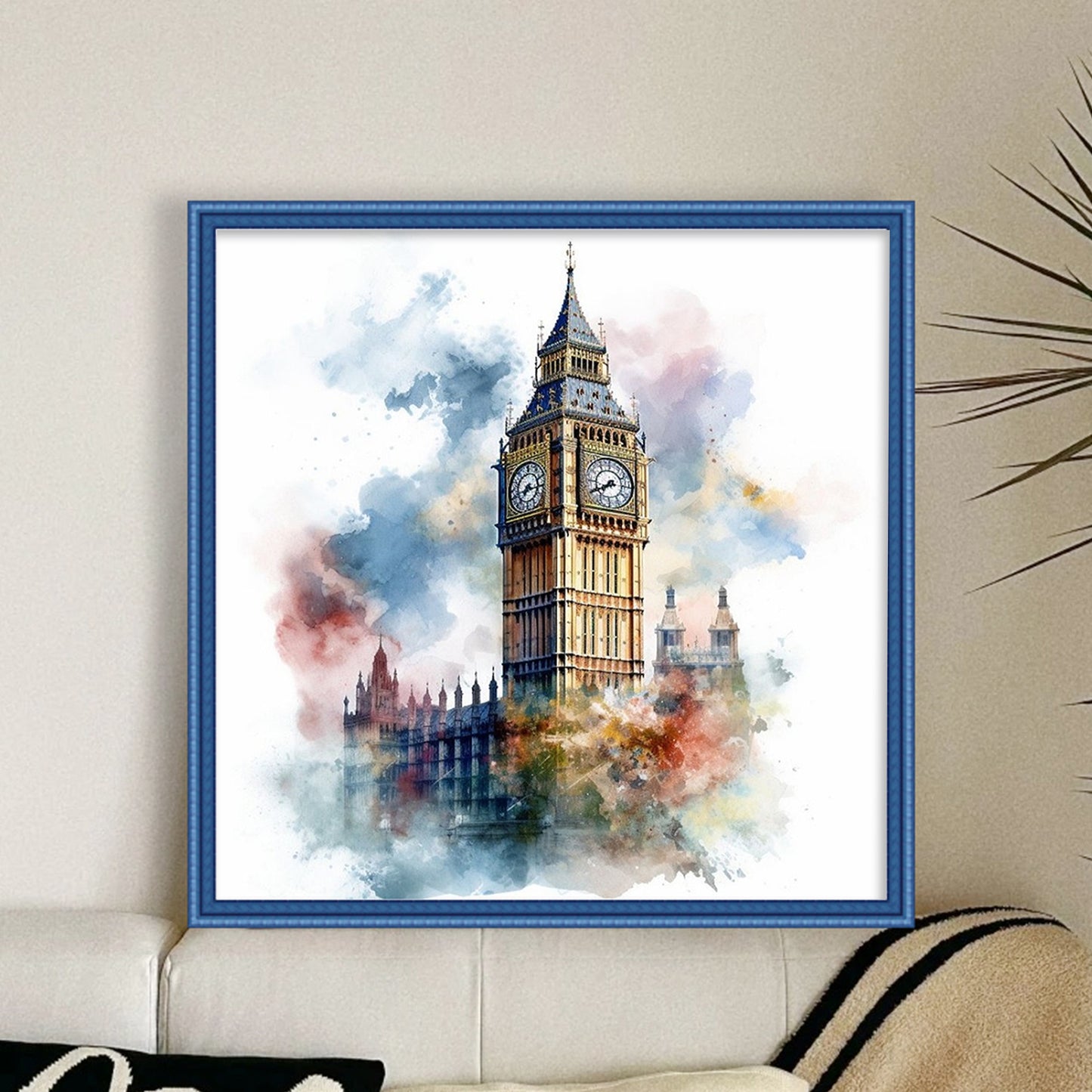 Big Ben - Full 18CT Stamped Cross Stitch 25x25CM - Huacan