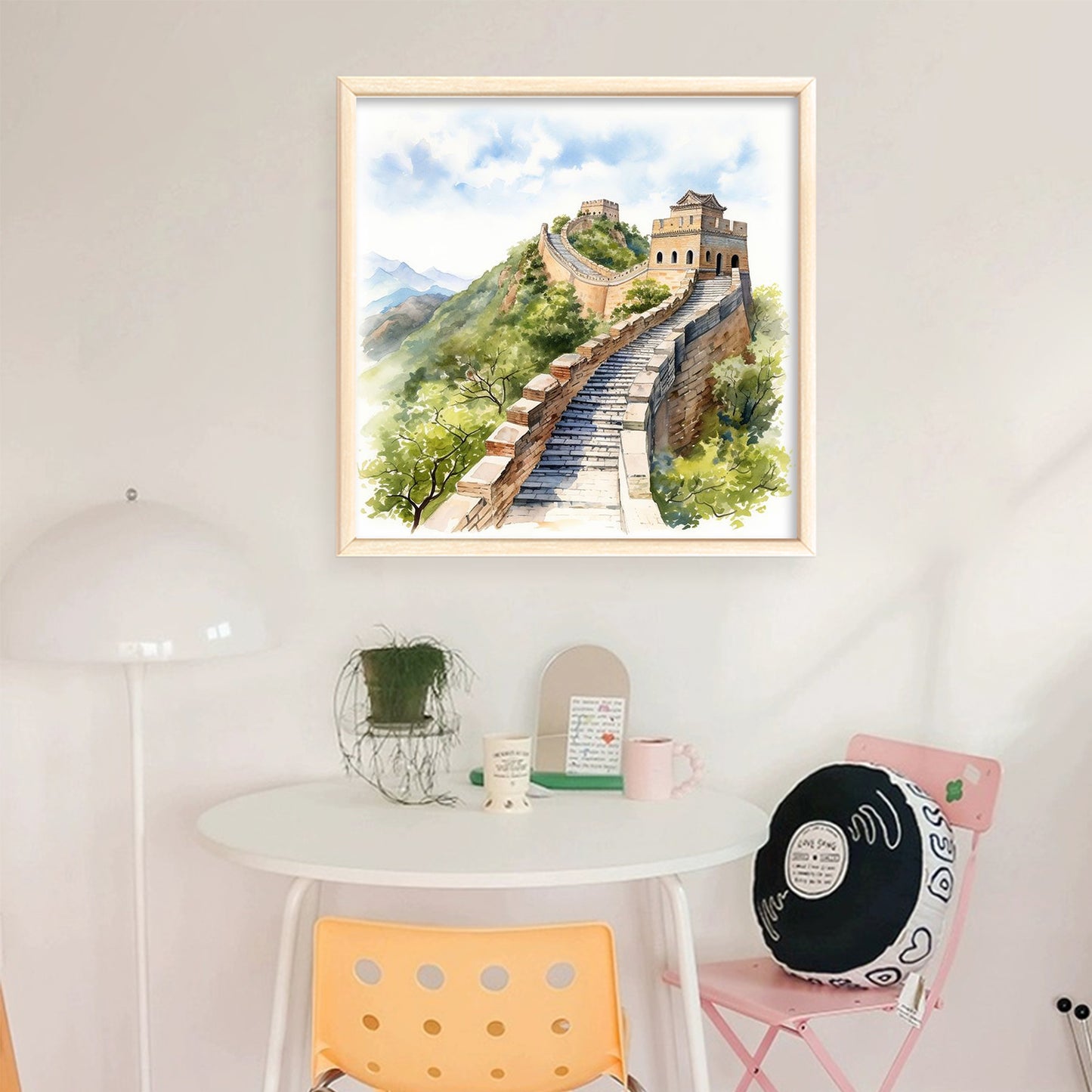 The Great Wall - Full 18CT Stamped Cross Stitch 25x25CM - Huacan