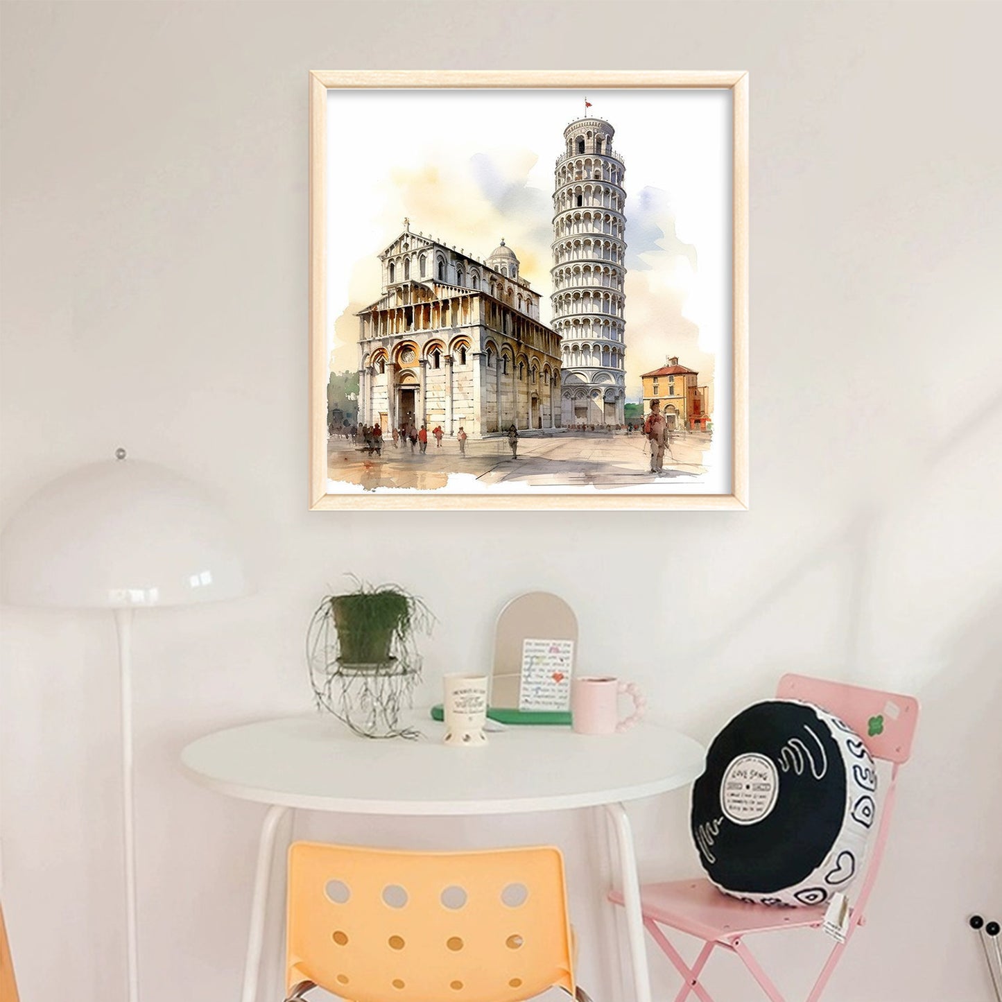 Leaning Tower Of Pisa - Full 18CT Stamped Cross Stitch 25x25CM - Huacan