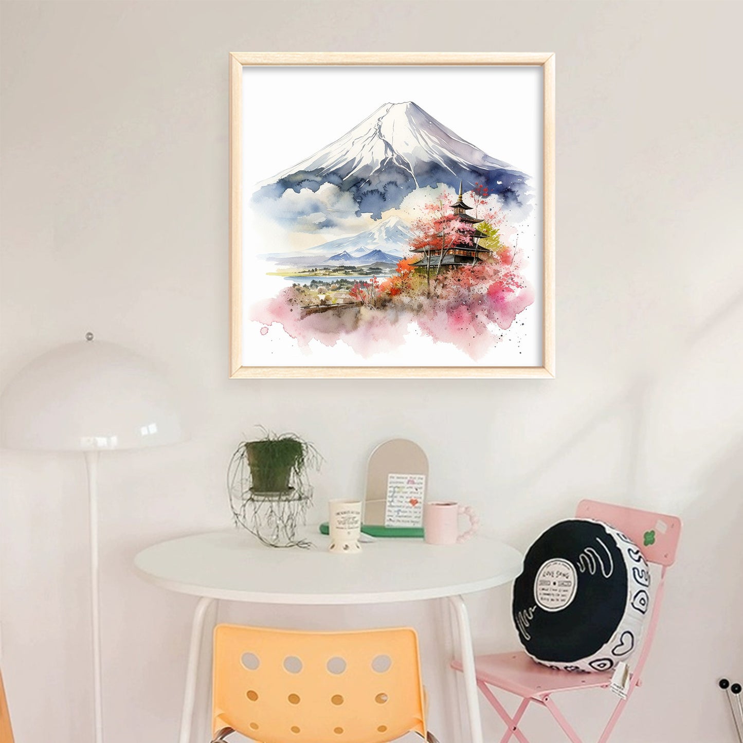 Mount Fuji - Full 18CT Stamped Cross Stitch 25x25CM - Huacan