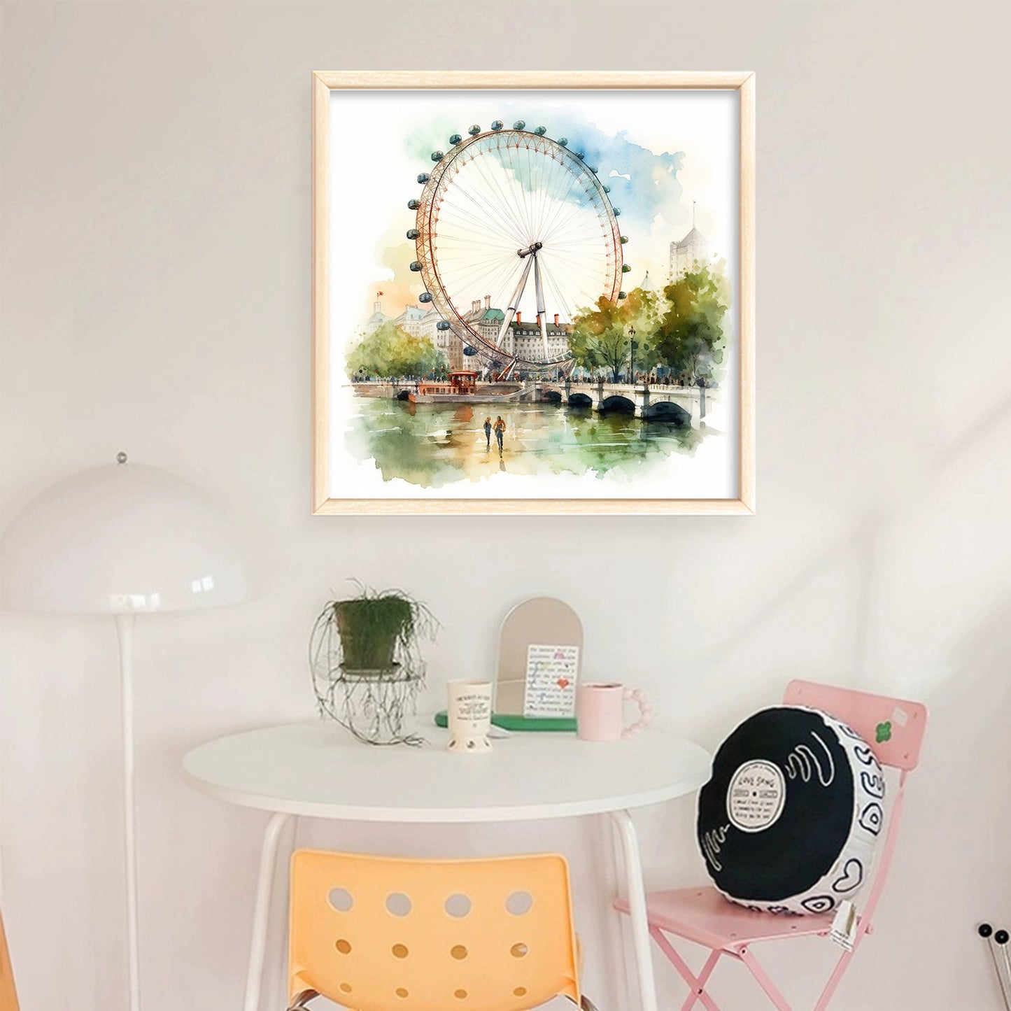 London Eye - Full 18CT Stamped Cross Stitch 25x25CM - Huacan