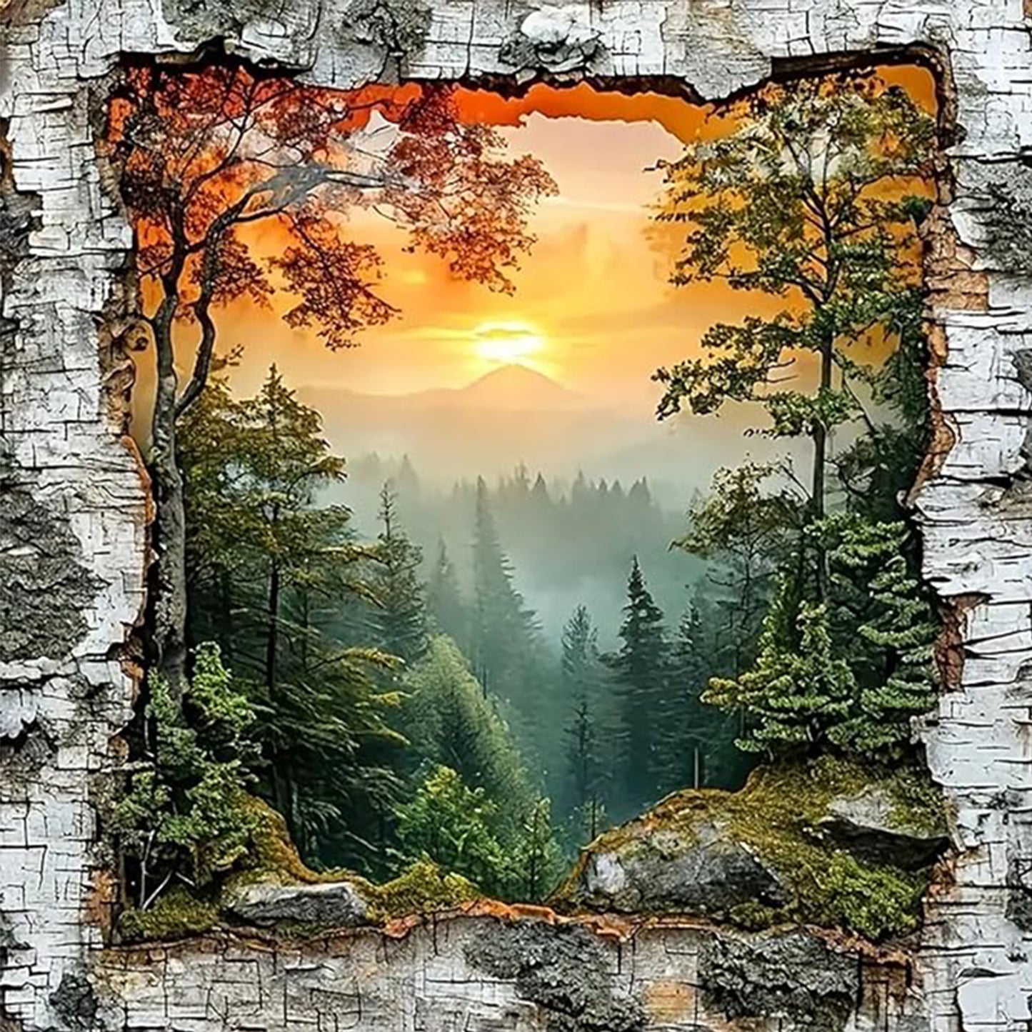 Forest - Full 16CT Counted Cross Stitch 40x40CM - Huacan