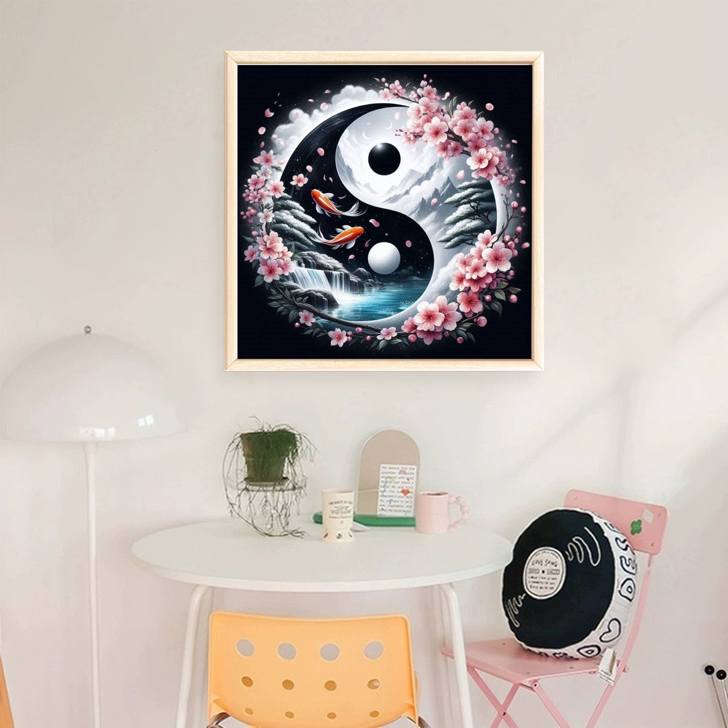 Tai Chi Yin Yang - Scenery - Full 11CT Stamped Cross Stitch 40x40CM - Yishu