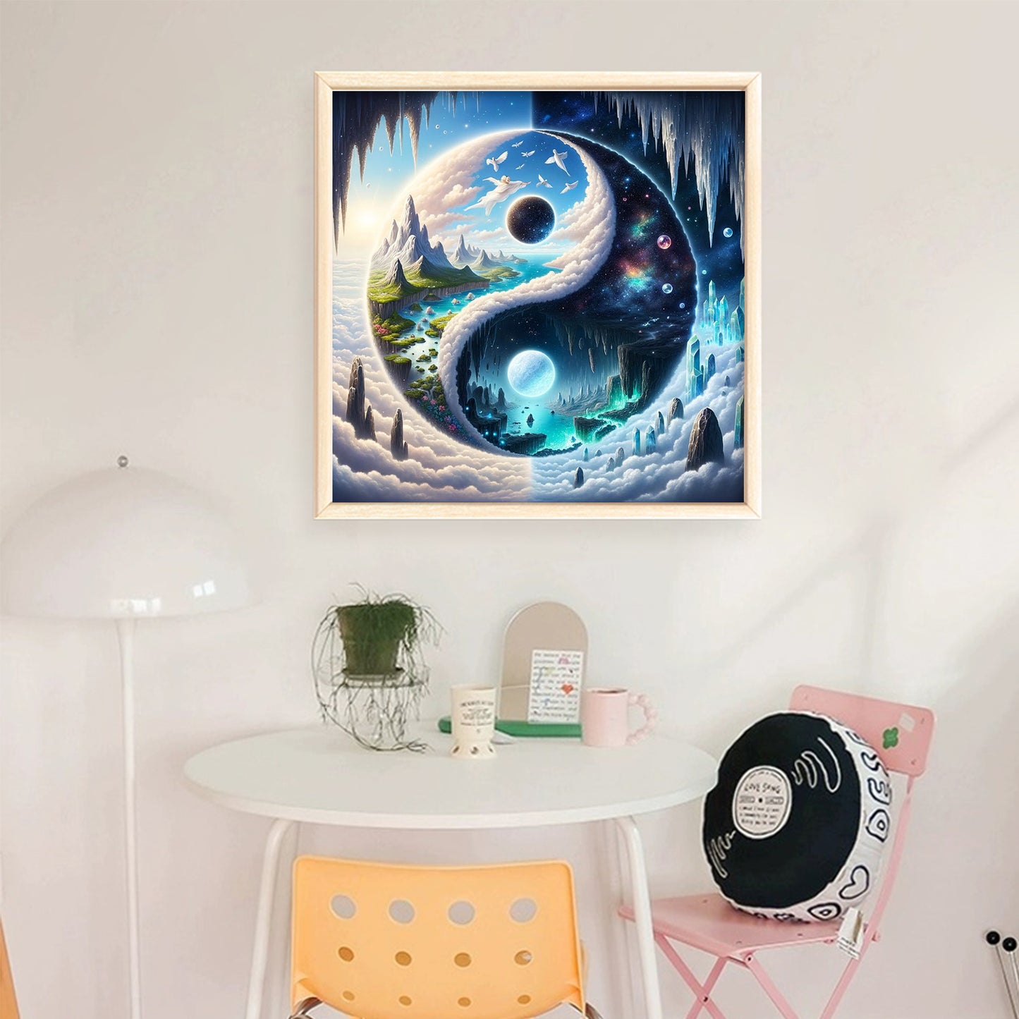 Tai Chi Yin Yang - Scenery - Full 11CT Stamped Cross Stitch 40x40CM - Yishu