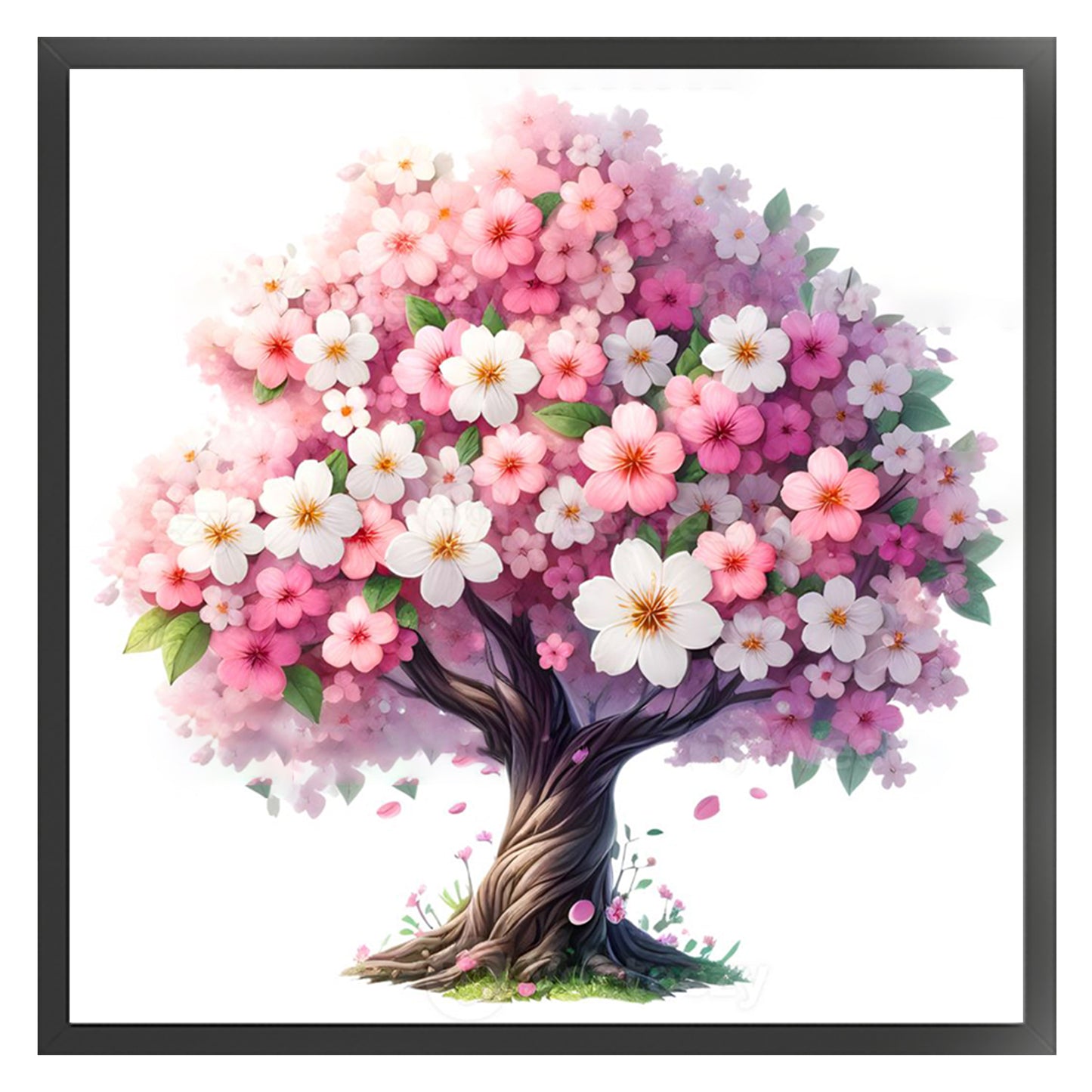 Flower Tree - Full 11CT Stamped Cross Stitch 40x40CM - Yishu
