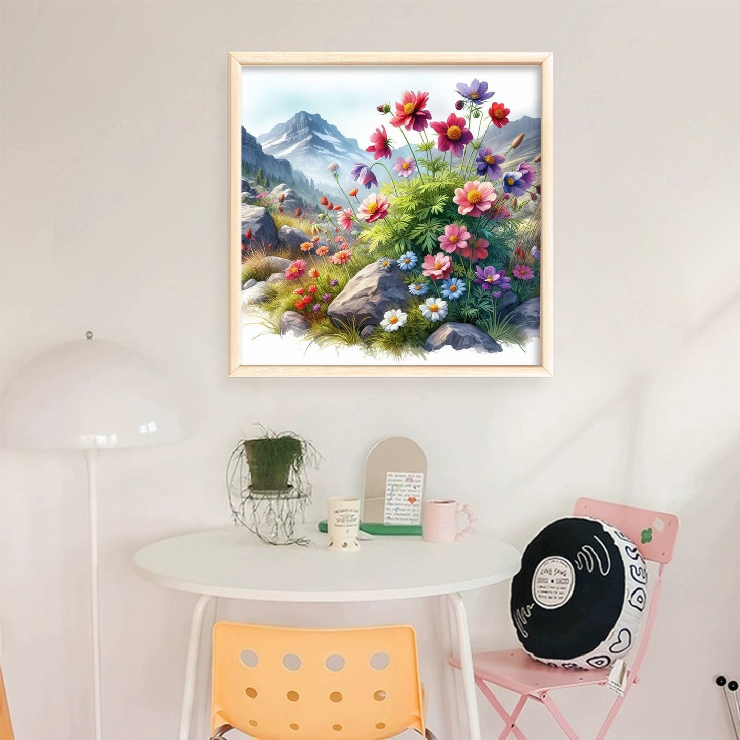 Fresh Flower - Full 11CT Stamped Cross Stitch 40x40CM - Yishu