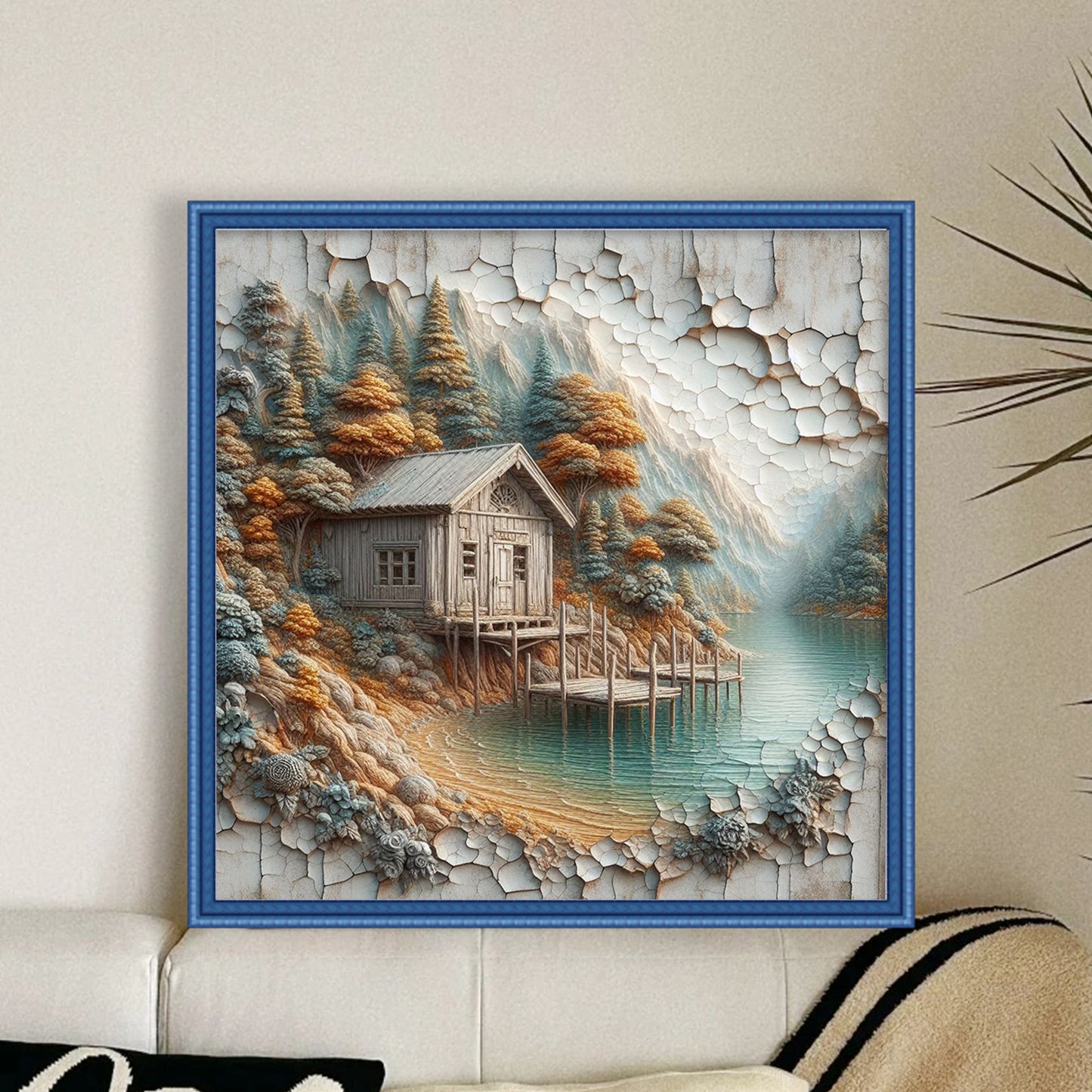 Forest Hut - Full 14CT Counted Cross Stitch 40x40CM - Yishu