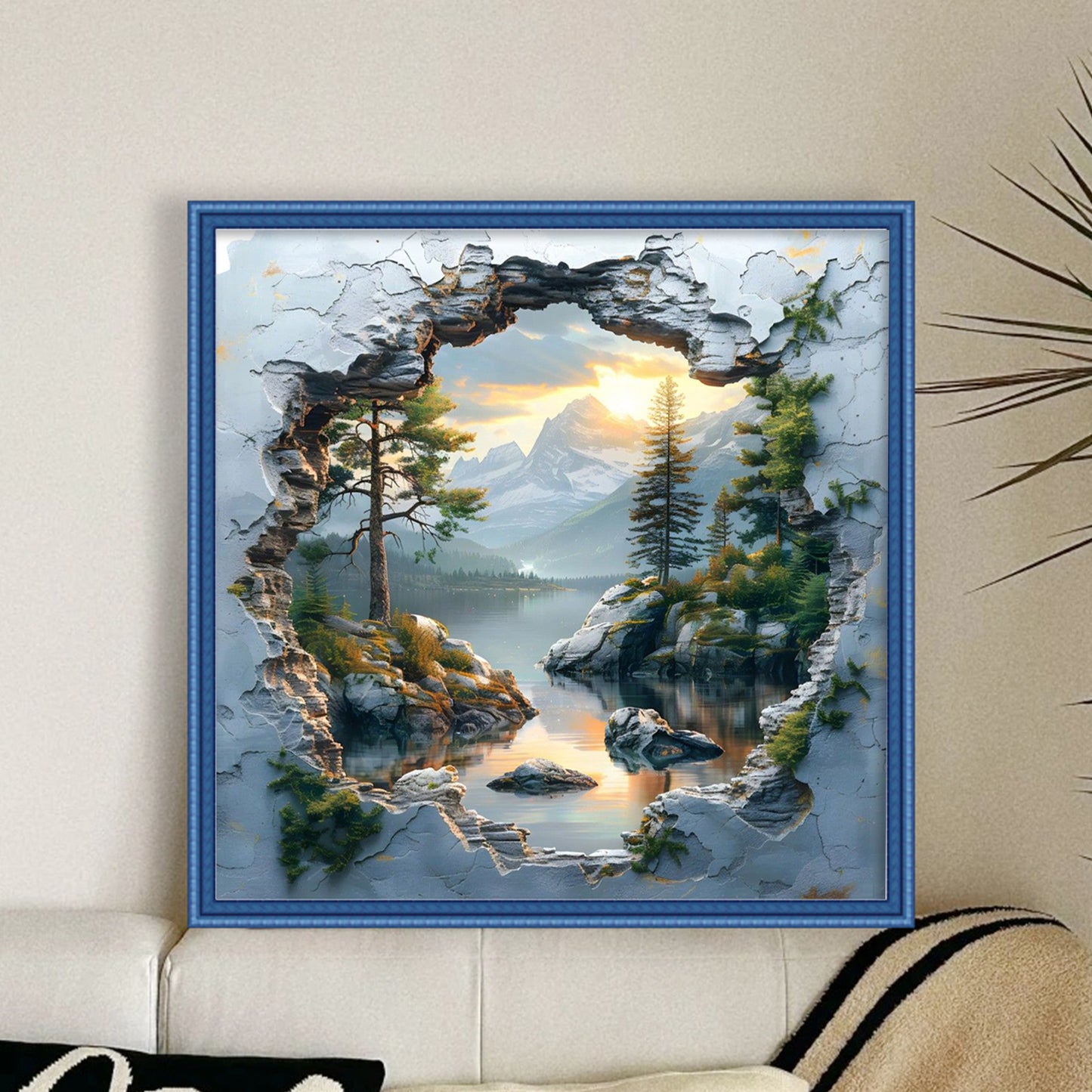 Forest Hut - Full 14CT Counted Cross Stitch 40x40CM - Yishu
