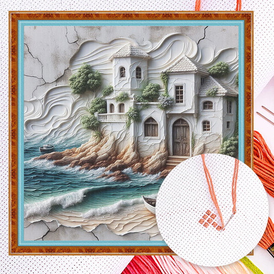 Forest Hut - Full 14CT Counted Cross Stitch 40x40CM - Yishu