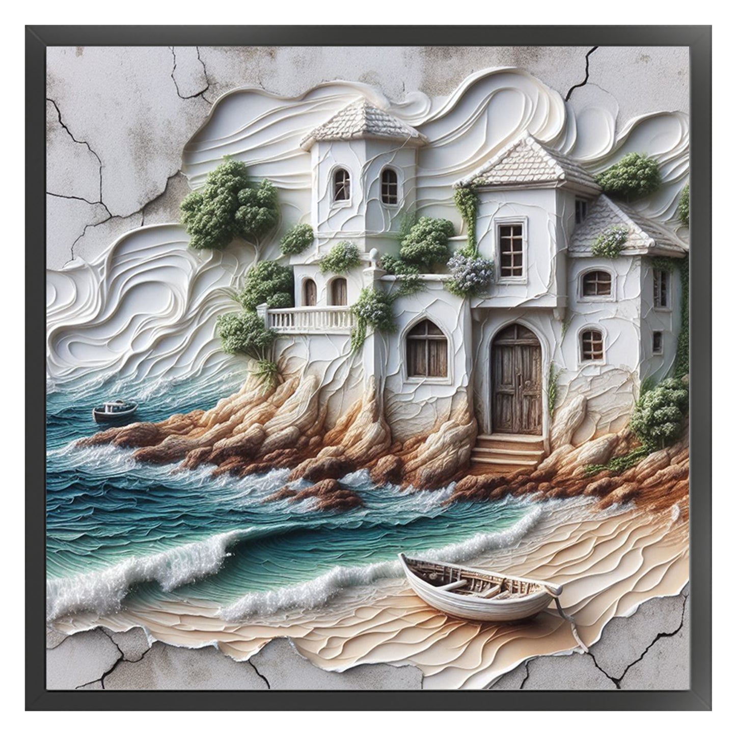 Forest Hut - Full 14CT Counted Cross Stitch 40x40CM - Yishu