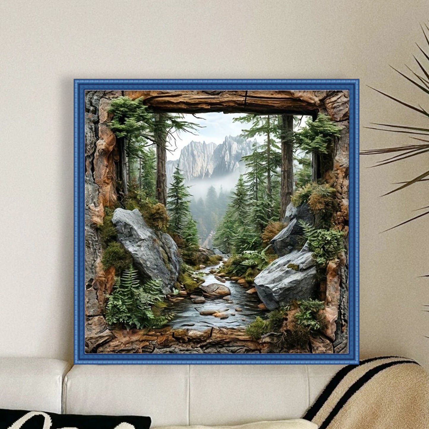 Forest Scenery - Full 14CT Counted Cross Stitch 40x40CM - Yishu