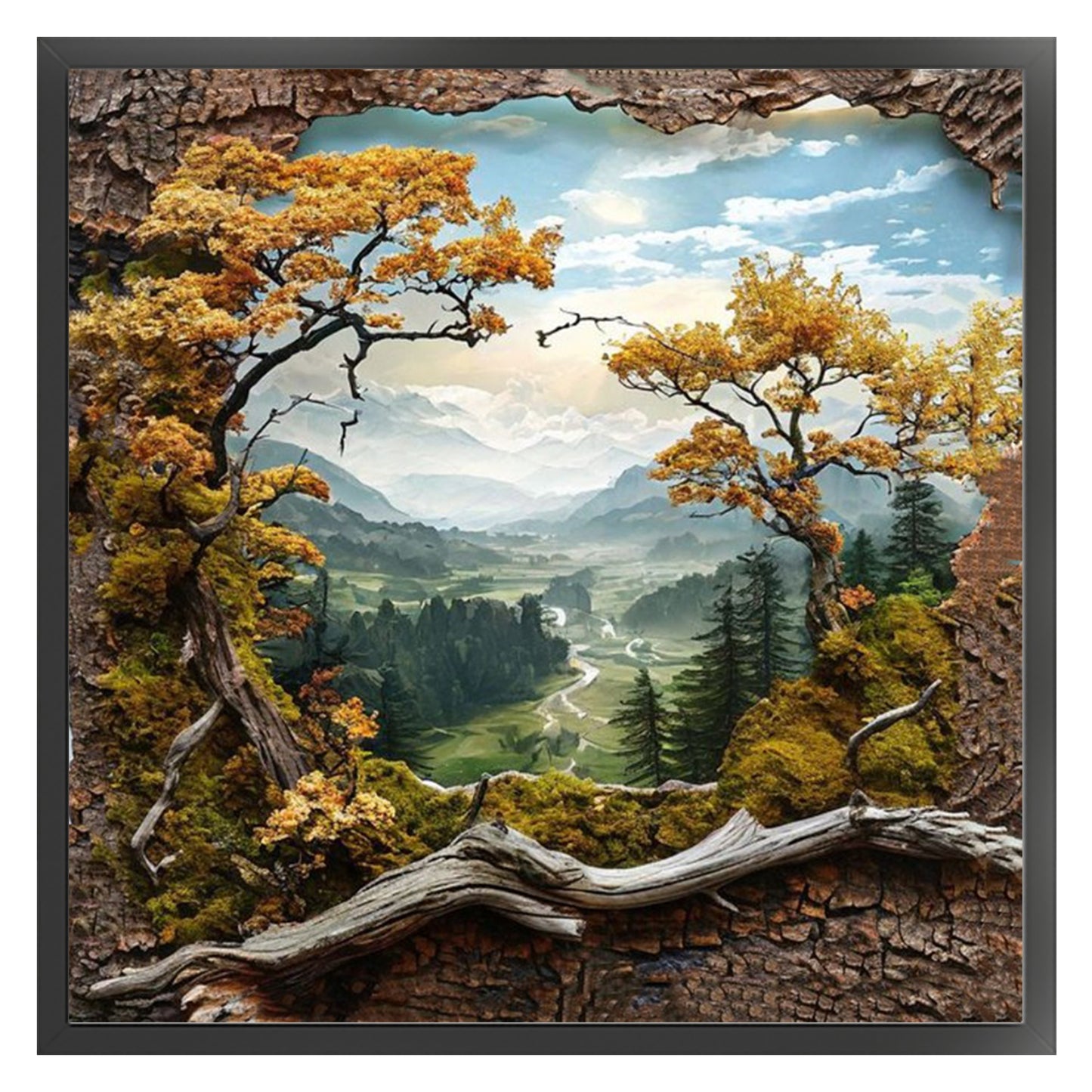 Forest Scenery - Full 14CT Counted Cross Stitch 40x40CM - Yishu