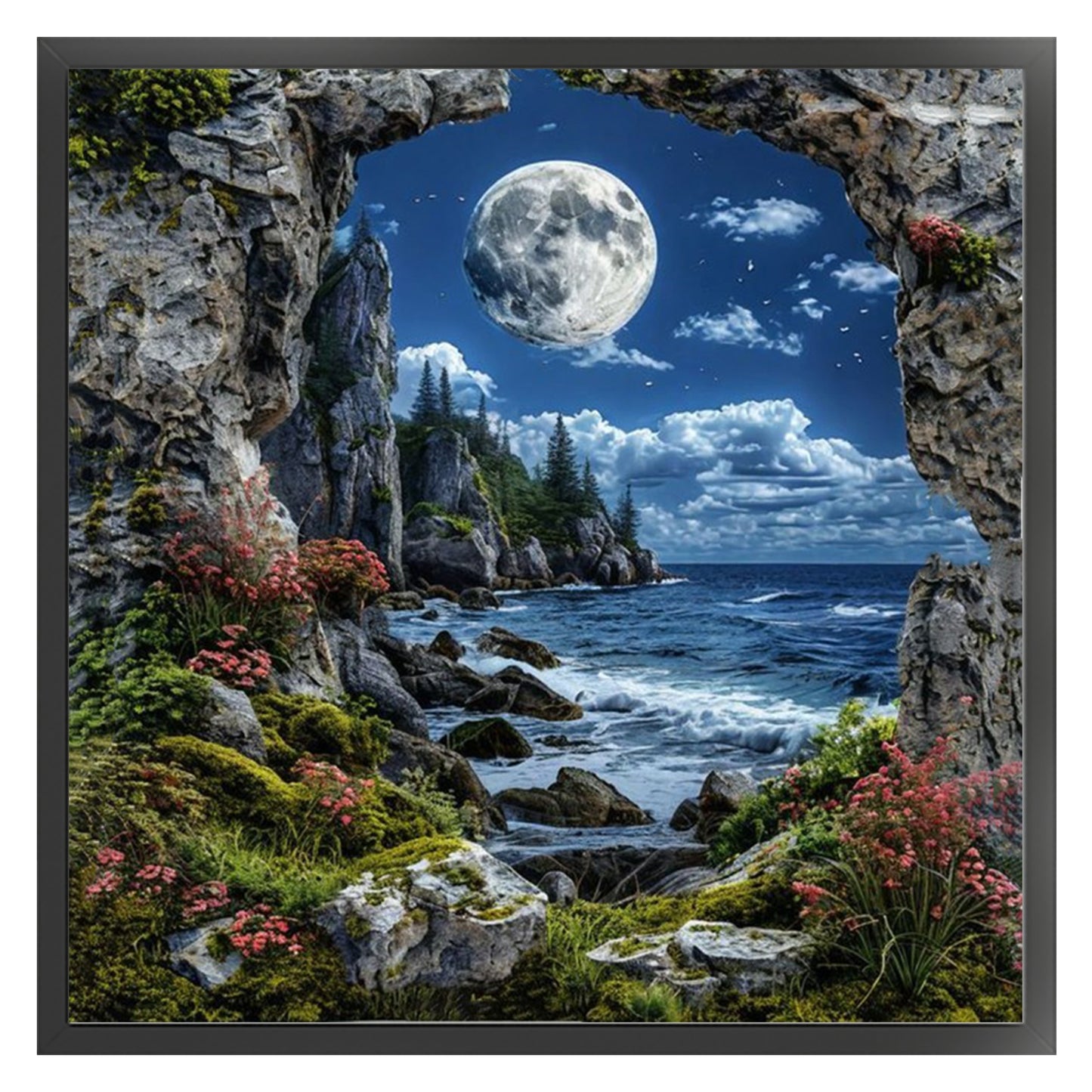 Forest Scenery - Full 14CT Counted Cross Stitch 40x40CM - Yishu