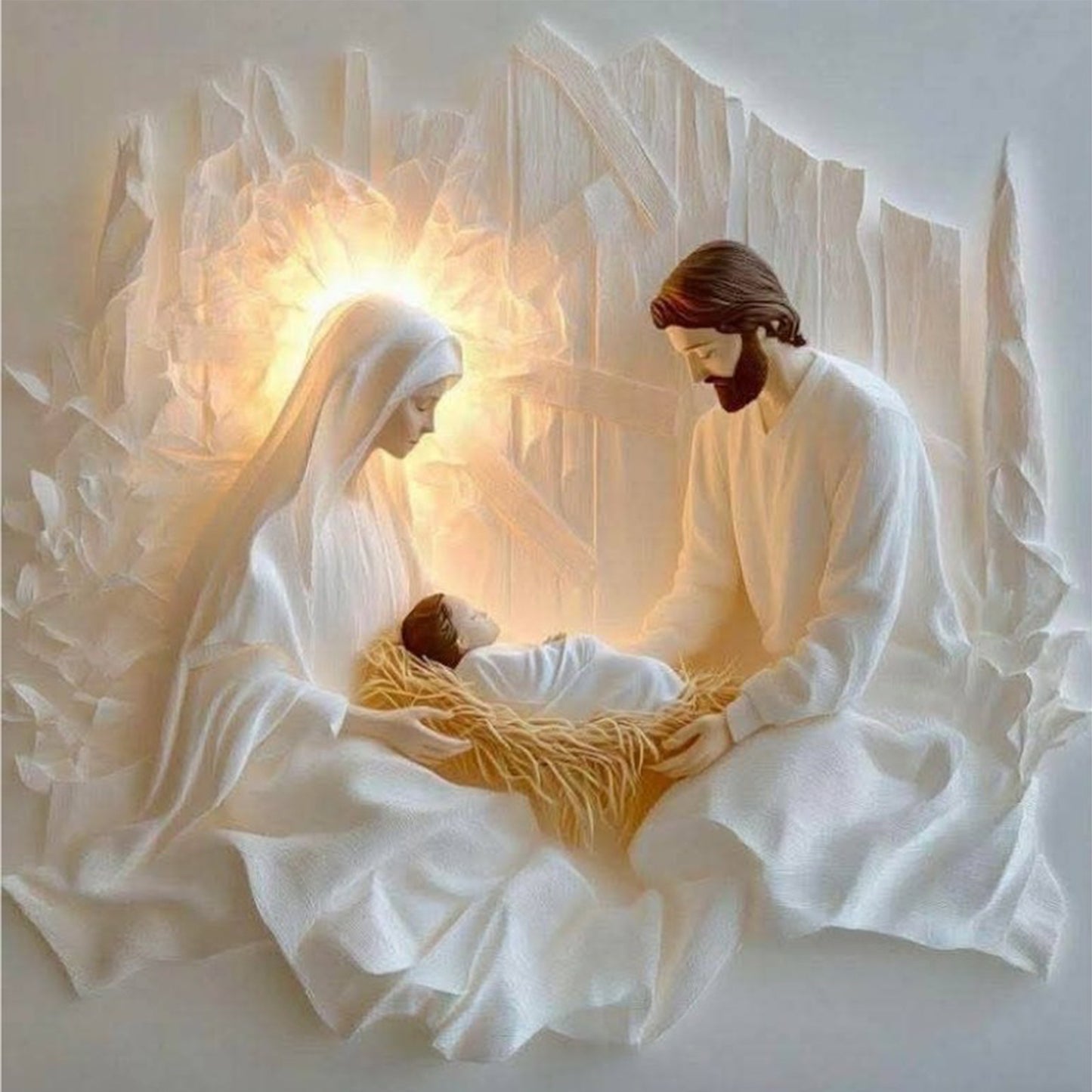 Jesus - Full 14CT Counted Cross Stitch 40x40CM - Yishu