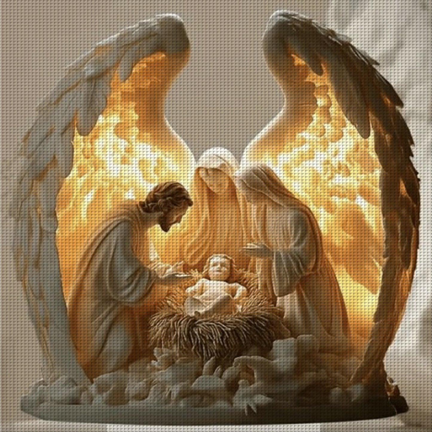 Jesus - Full 14CT Counted Cross Stitch 40x40CM - Yishu