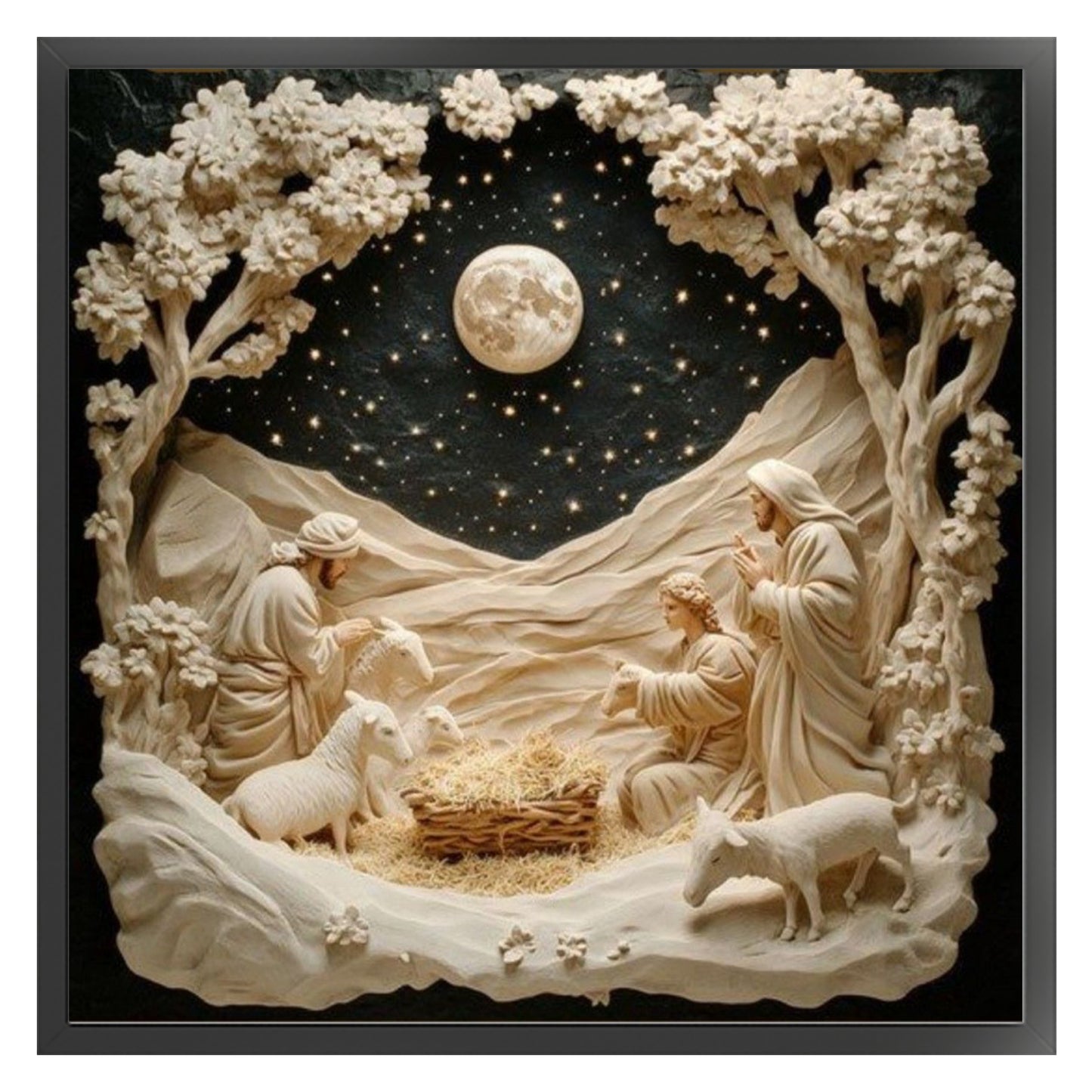 Jesus - Full 14CT Counted Cross Stitch 40x40CM - Yishu