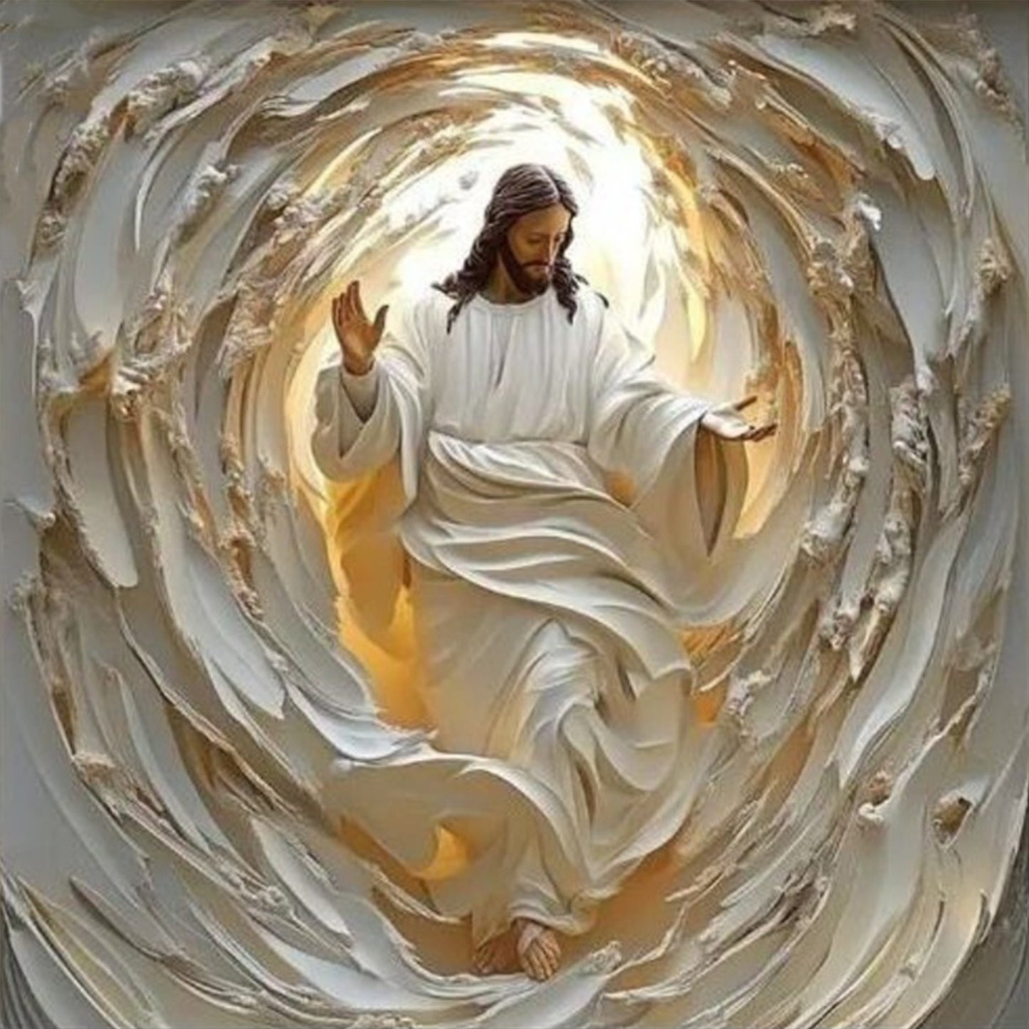 Jesus - Full 14CT Counted Cross Stitch 40x40CM - Yishu