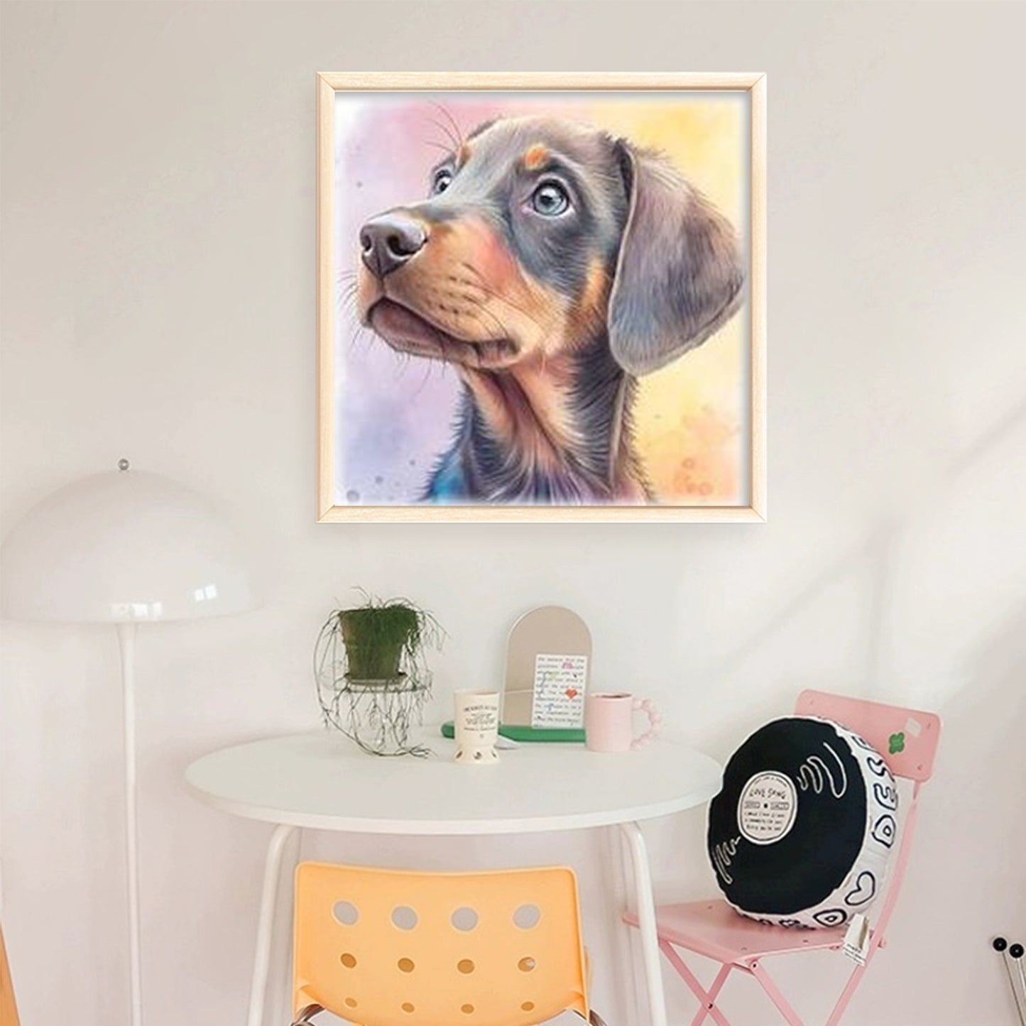 Doberman-Dog - Full 11CT Stamped Cross Stitch 40x40CM - Yishu