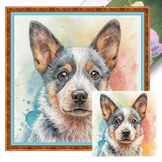 Cattle Dog - Full 11CT Stamped Cross Stitch 40x40CM - Yishu