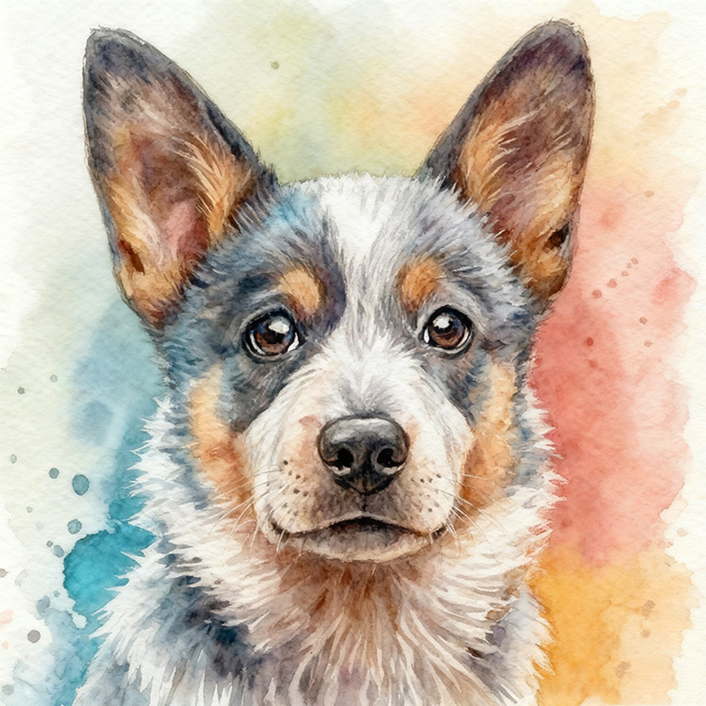 Cattle Dog - Full 11CT Stamped Cross Stitch 40x40CM - Yishu