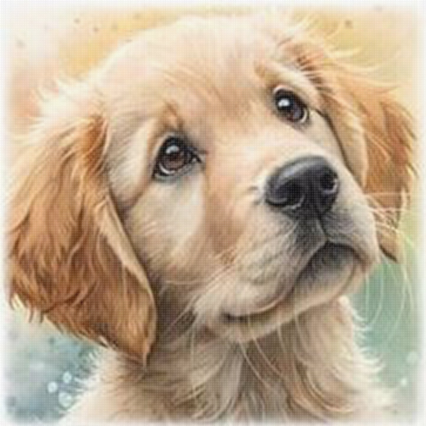 Labrador Puppy-Dog - Full 11CT Stamped Cross Stitch 40x40CM - Yishu