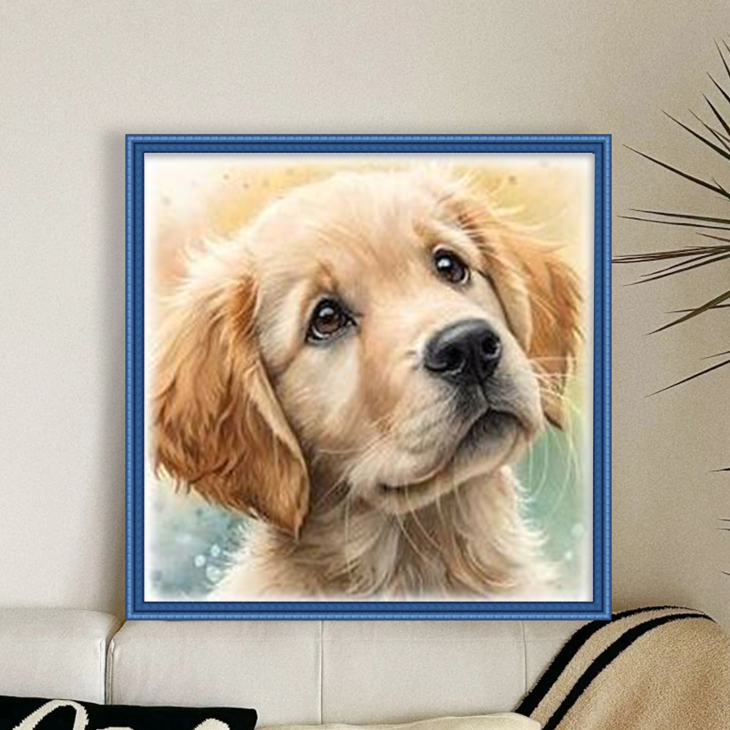 Labrador Puppy-Dog - Full 11CT Stamped Cross Stitch 40x40CM - Yishu