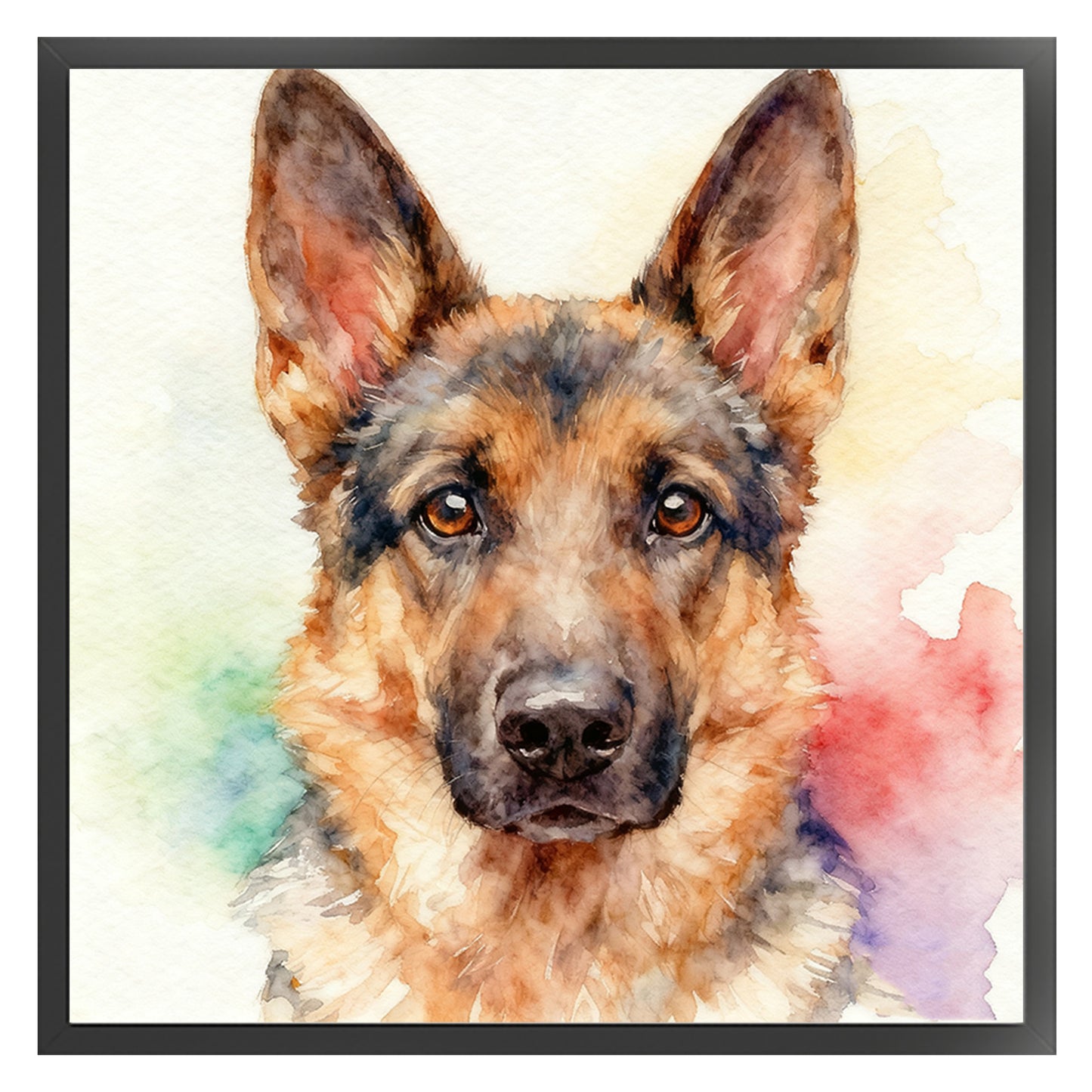 German Shepherd-Dog - Full 11CT Stamped Cross Stitch 40x40CM - Yishu