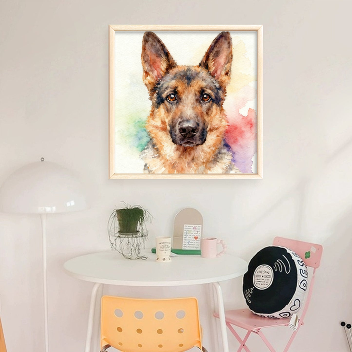 German Shepherd-Dog - Full 11CT Stamped Cross Stitch 40x40CM - Yishu