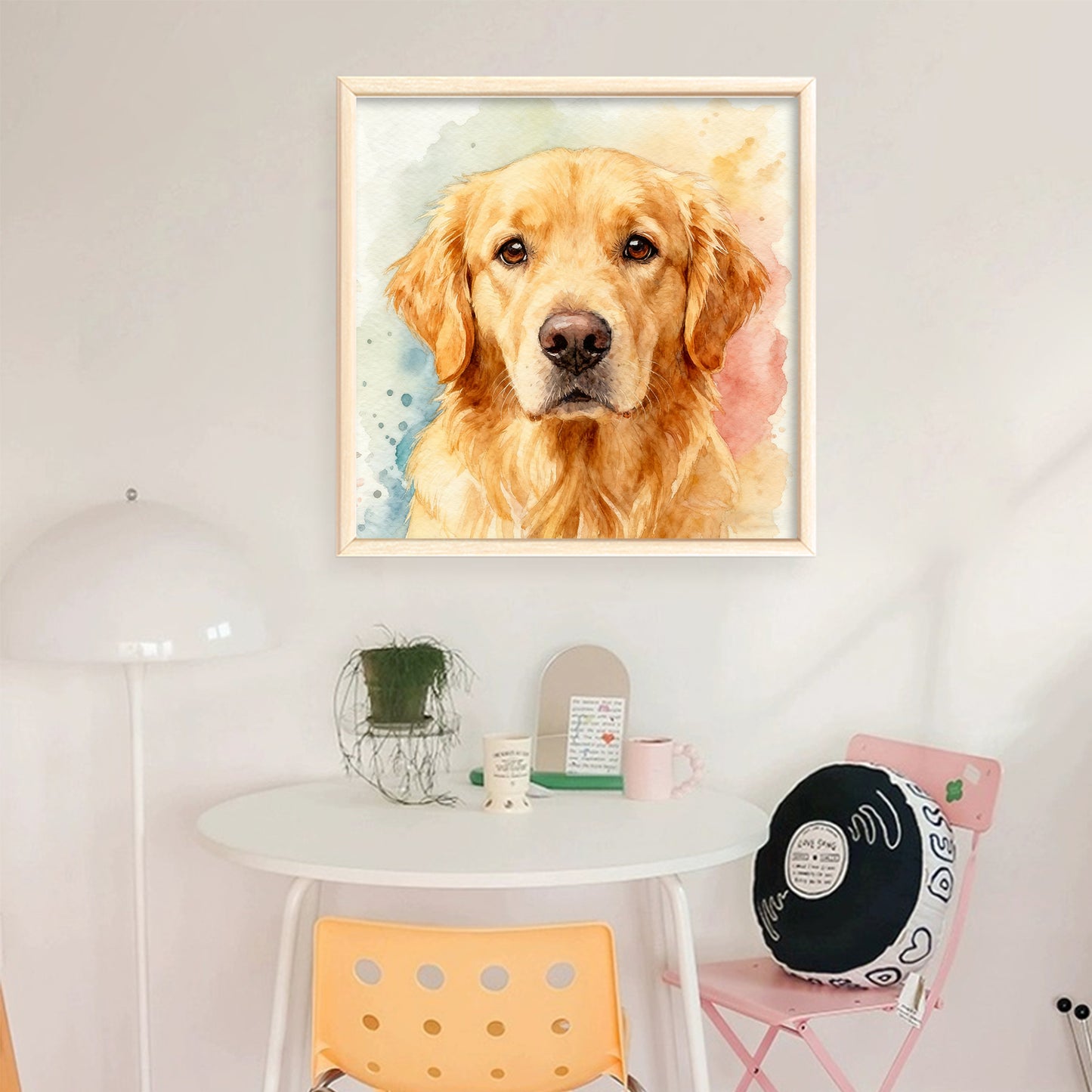 Golden Retriever-Dog - Full 11CT Stamped Cross Stitch 40x40CM - Yishu