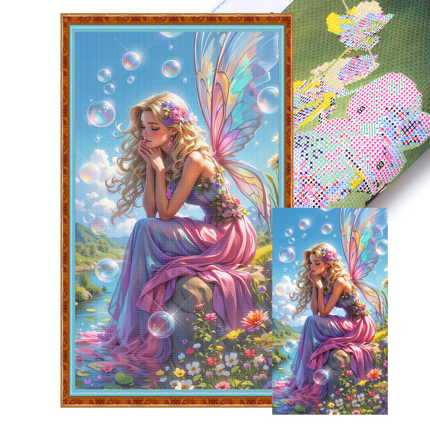 Girl - Full 14CT Stamped Cross Stitch 40x70CM - Huacan
