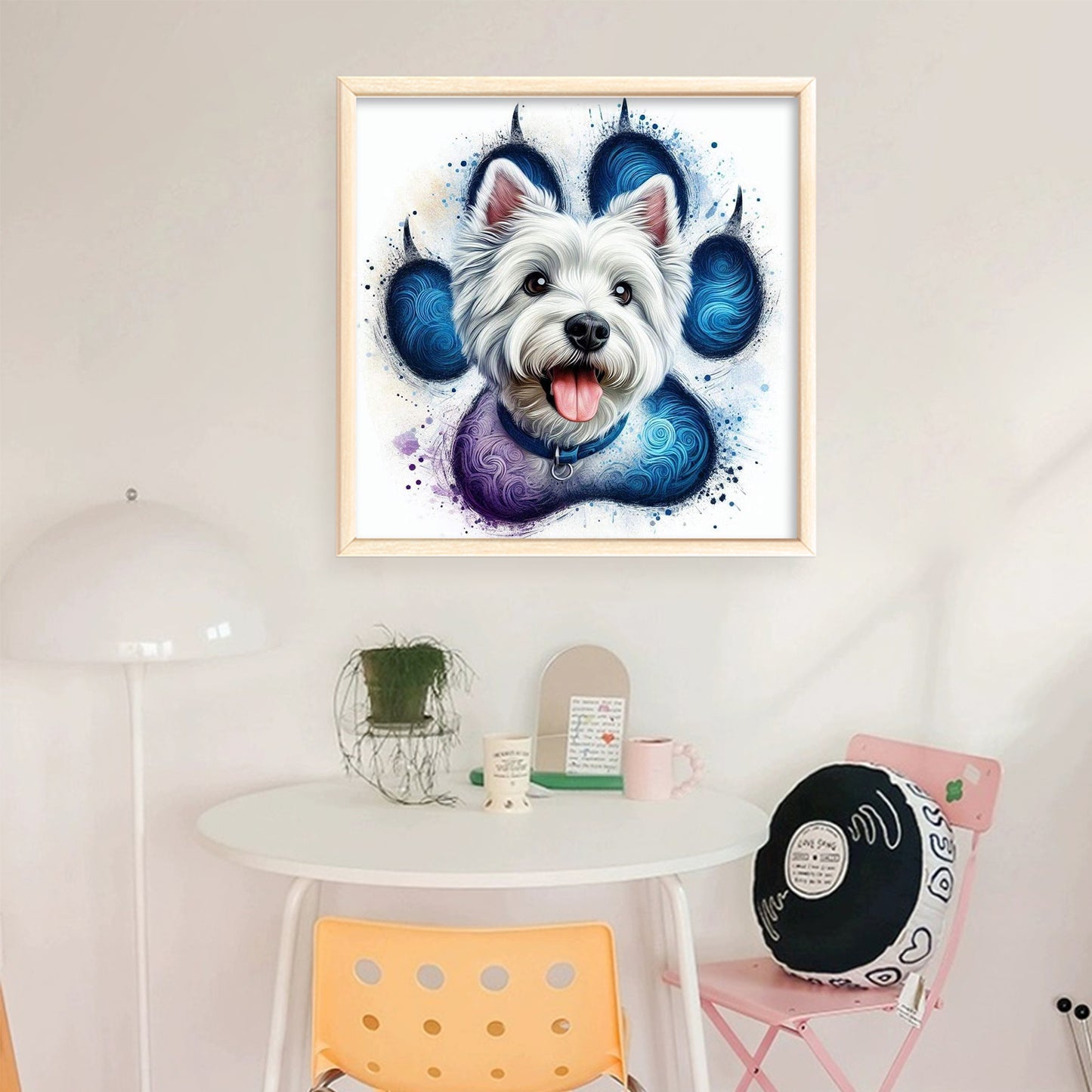 West Highland White Terrier - Full 11CT Stamped Cross Stitch 40x40CM - Huacan