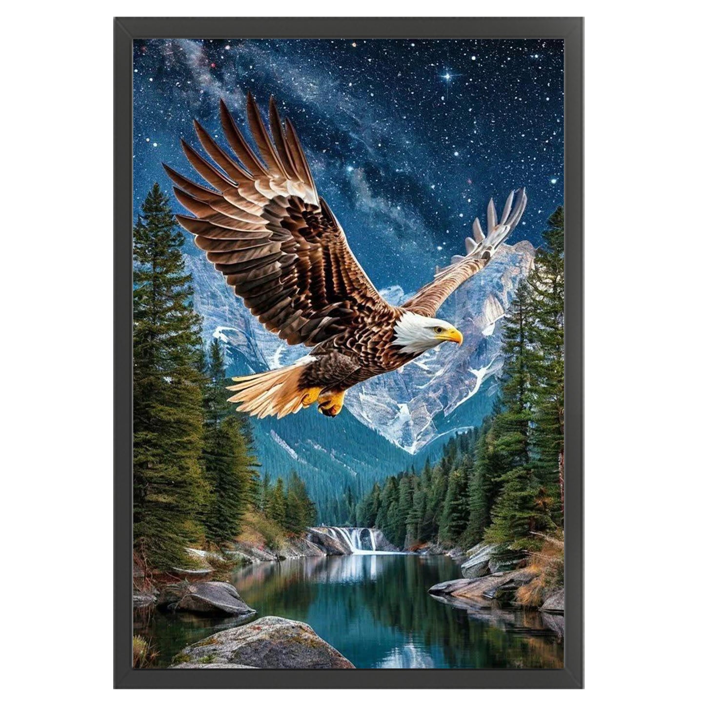Eagle - Full 11CT Stamped Cross Stitch 40x60CM - Huacan