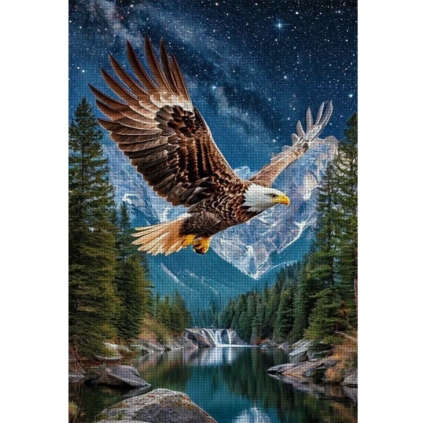 Eagle - Full 11CT Stamped Cross Stitch 40x60CM - Huacan